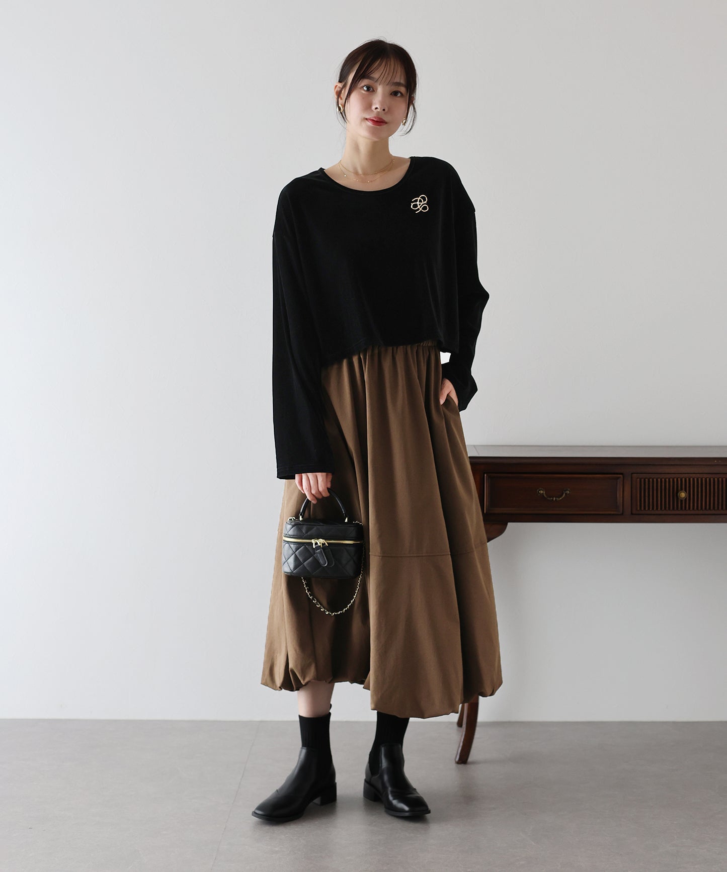 【SALE】シアーベロアショート丈ロンT【ネコポス】