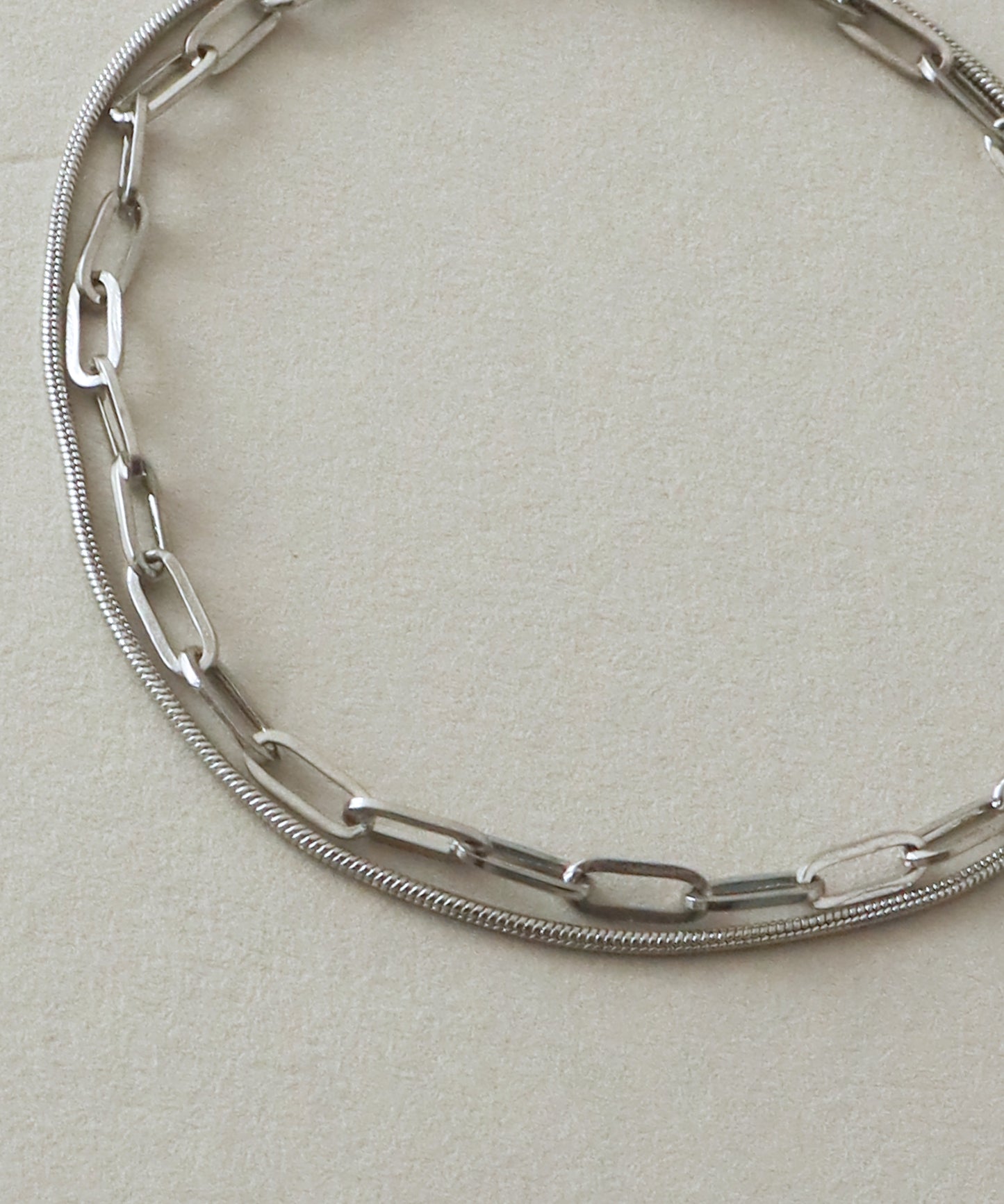 【早割5%OFF】ダブルチェーンブレスレット/ サージカルステンレス【ネコポス】