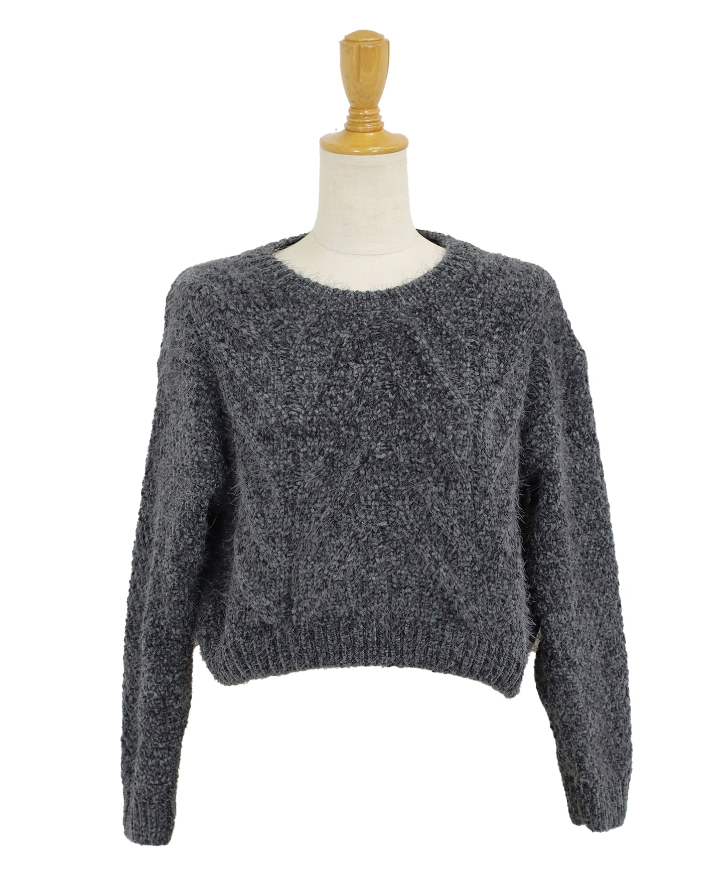 【SALE】ケーブル編みモールシャギーニット