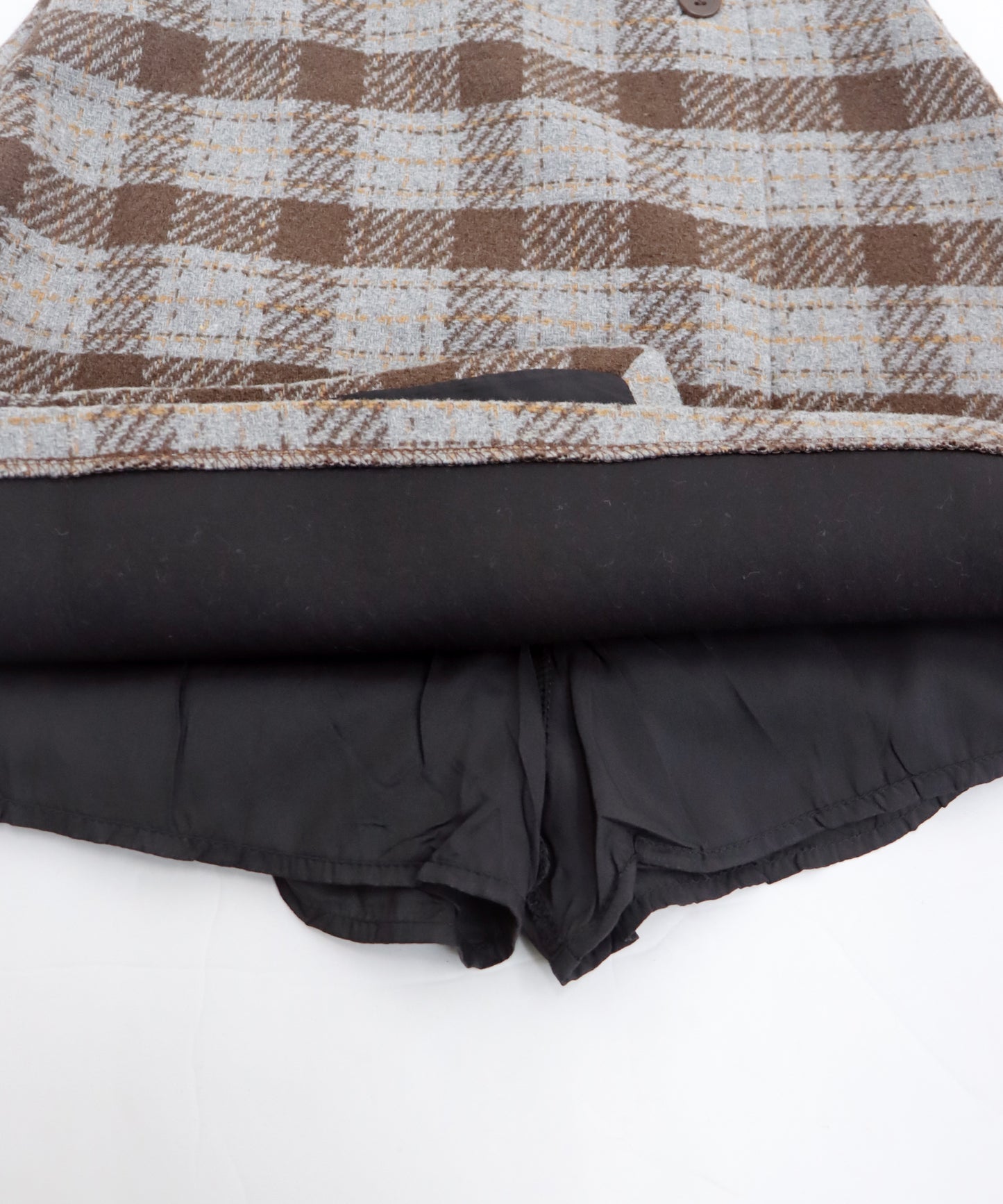 【SALE】チェック柄ラップミニスカート