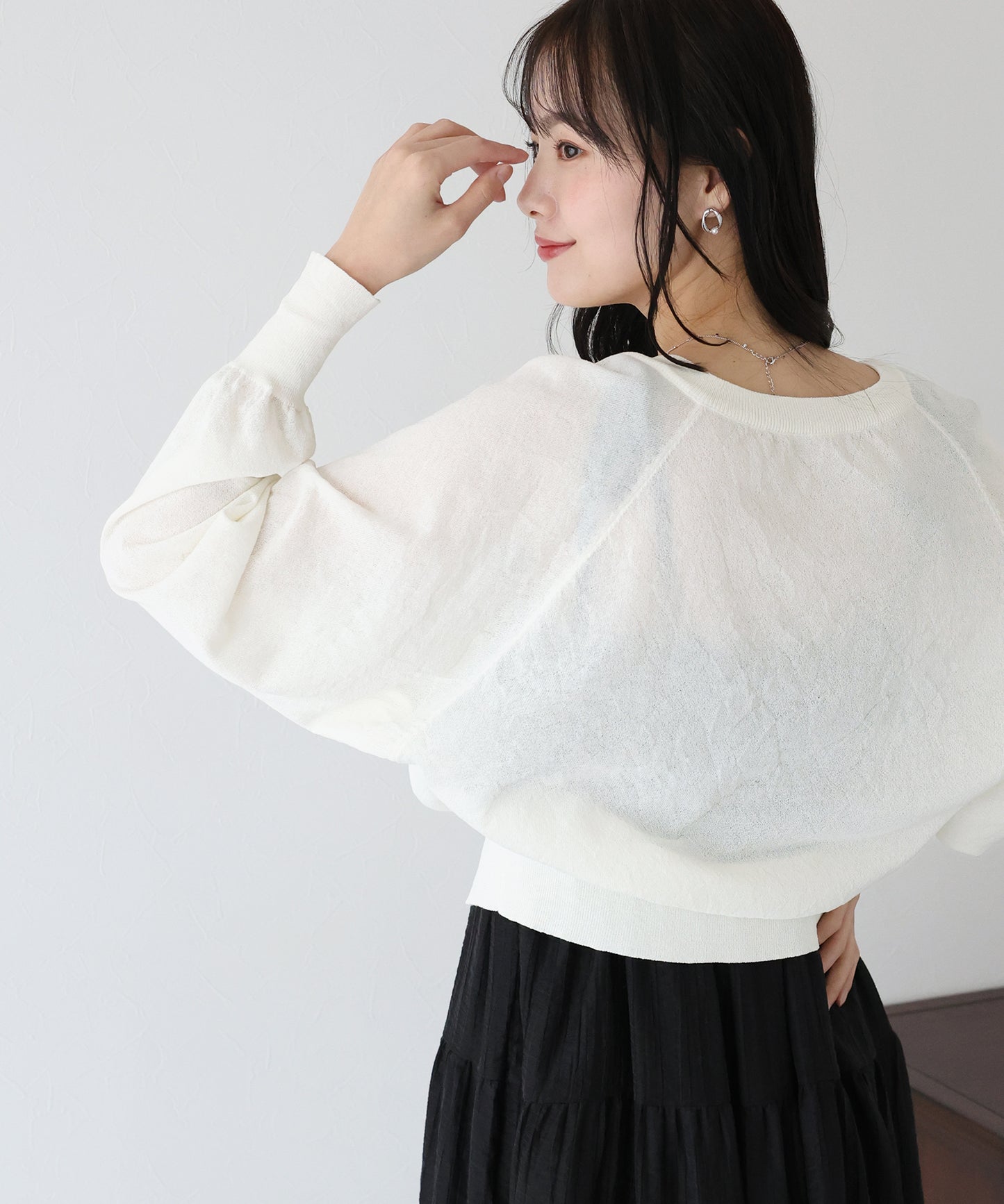 【SALE】UVカット ラグランシアーニットカーディガン【ネコポス】