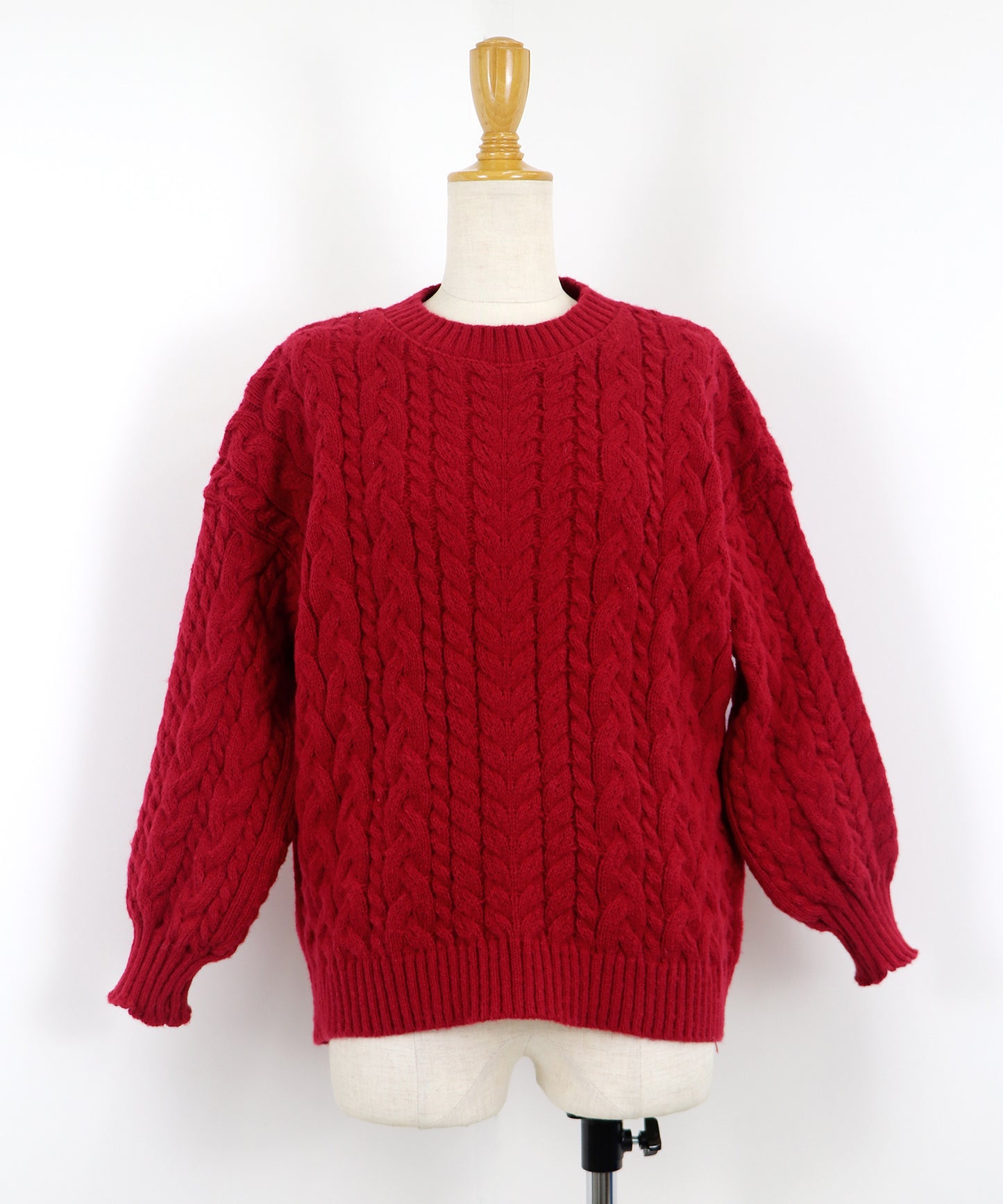 【SALE】ボリュームケーブルニット