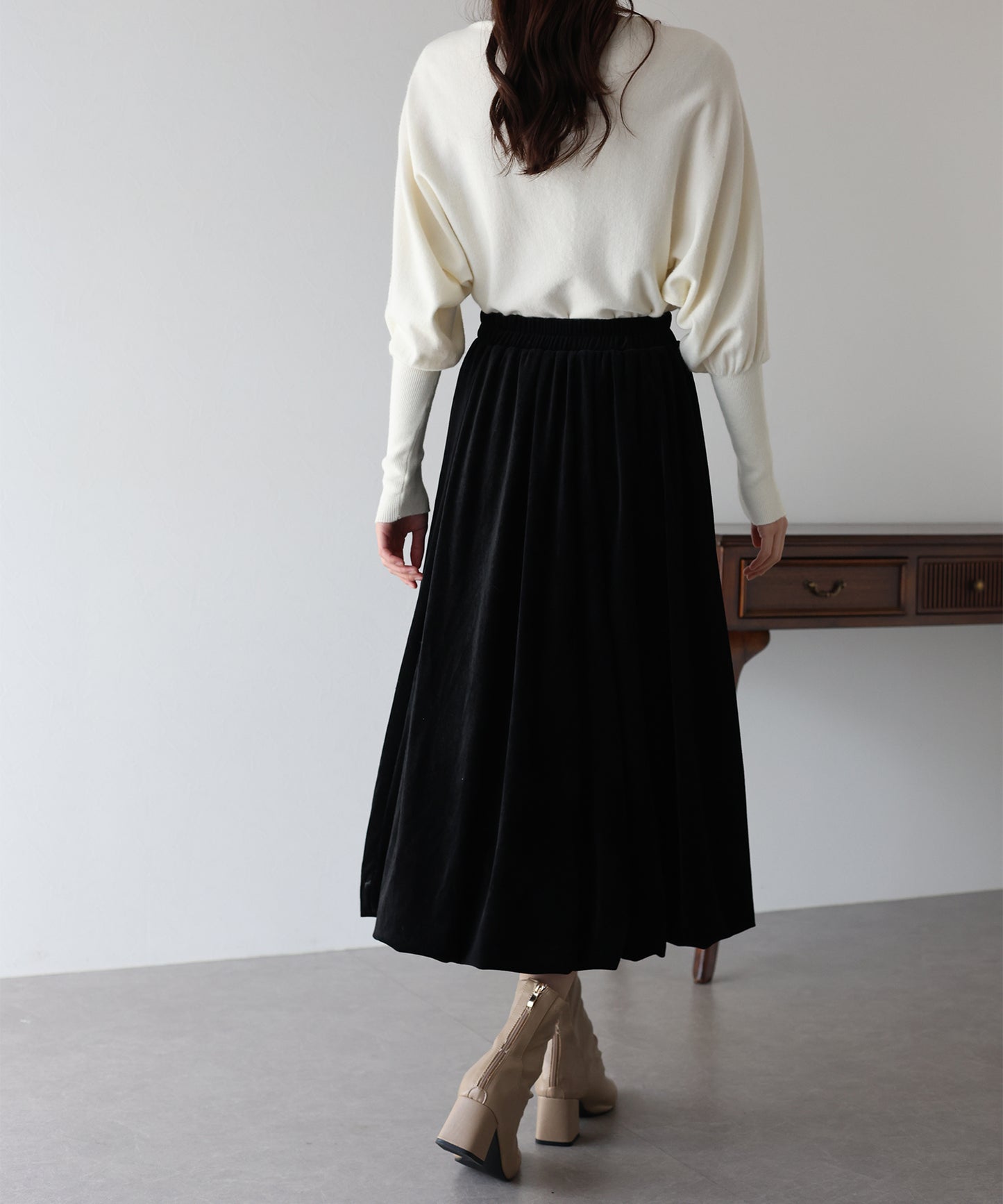 【早割5%OFF】ベロアバルーンスカート