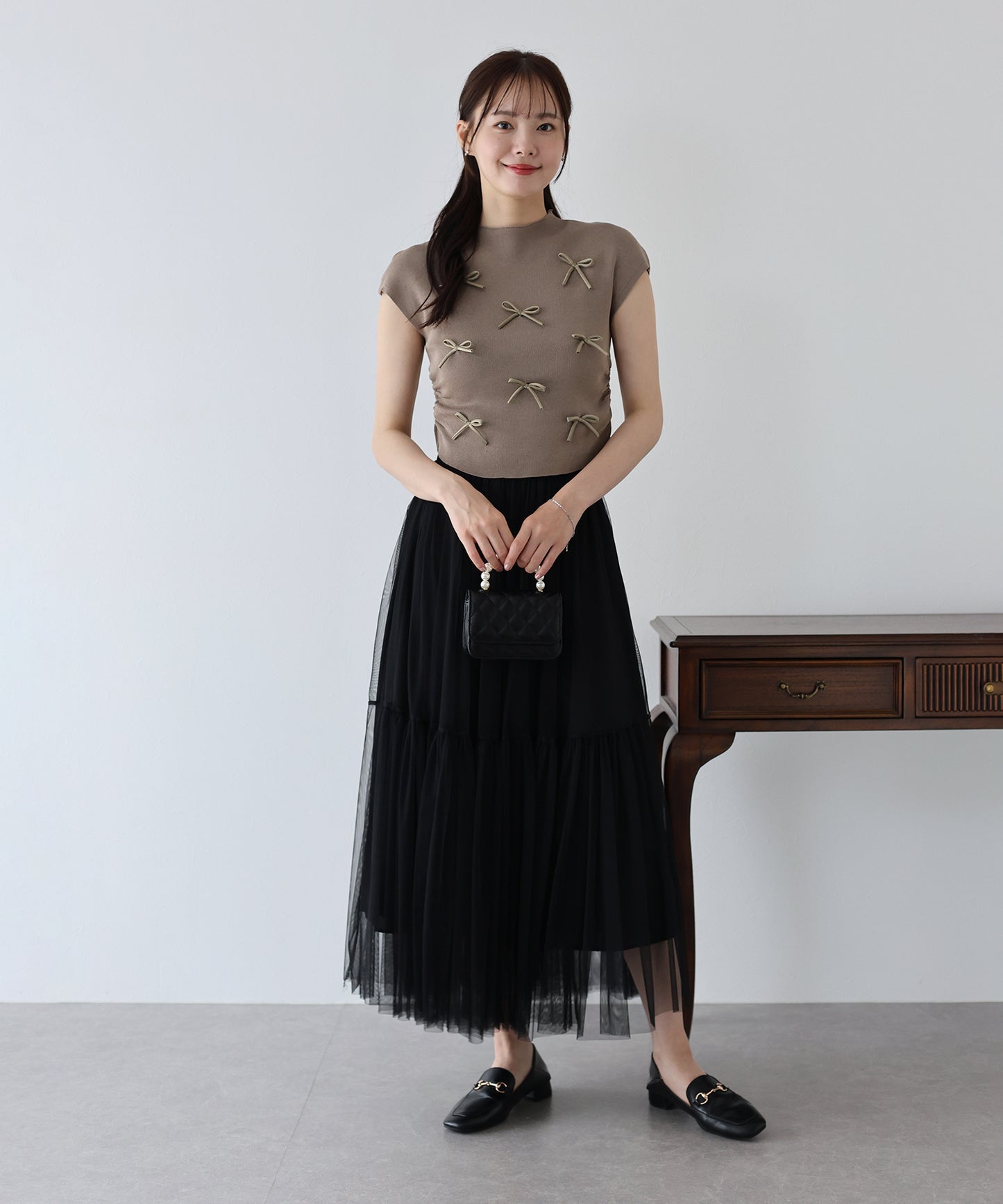 【SALE】リボンフレンチニット【ネコポス】