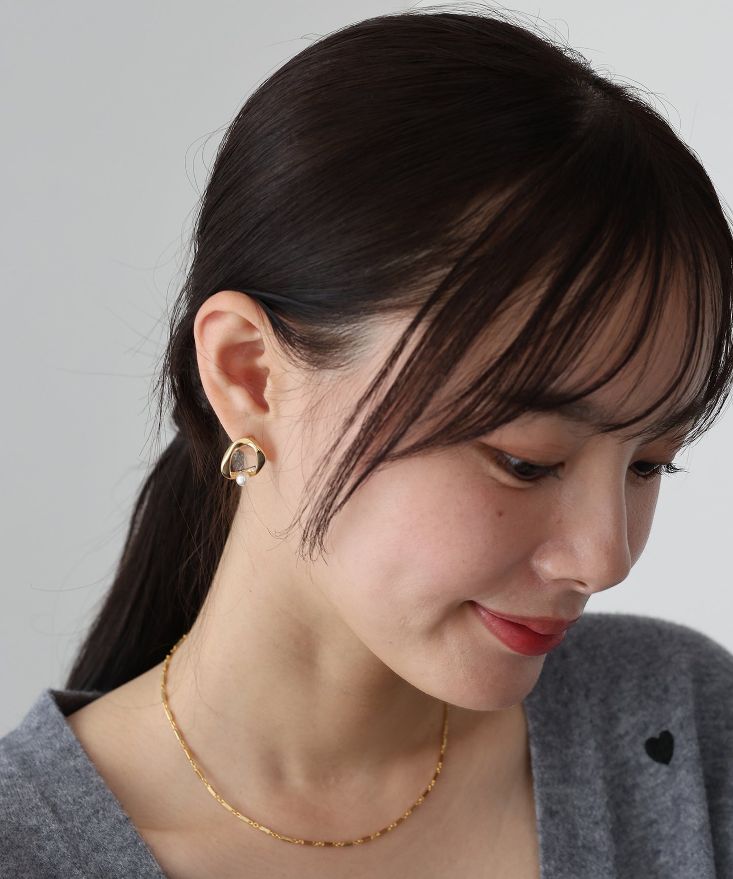 一粒パールサークルピアス【ネコポス】