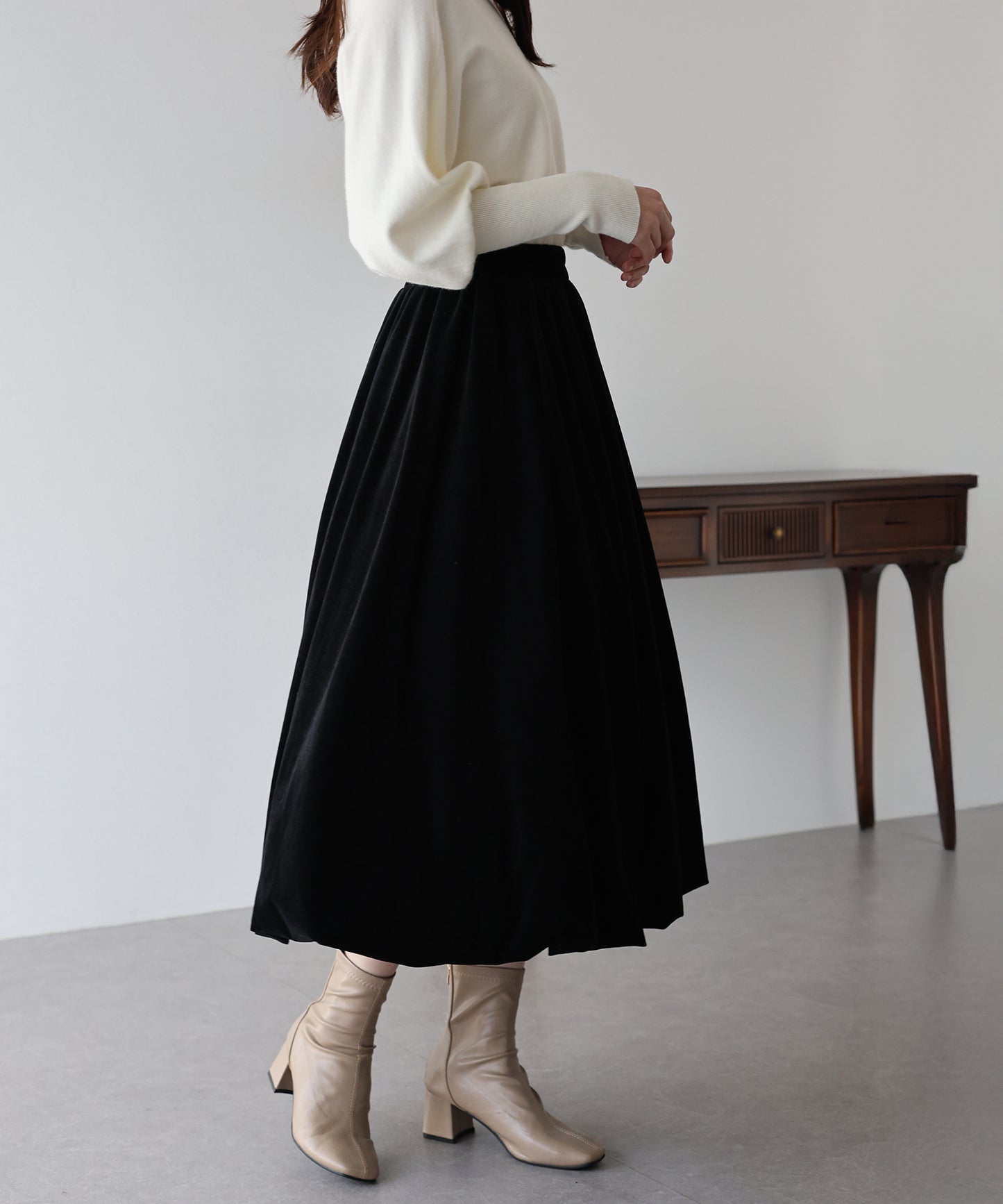 【早割5%OFF】ベロアバルーンスカート