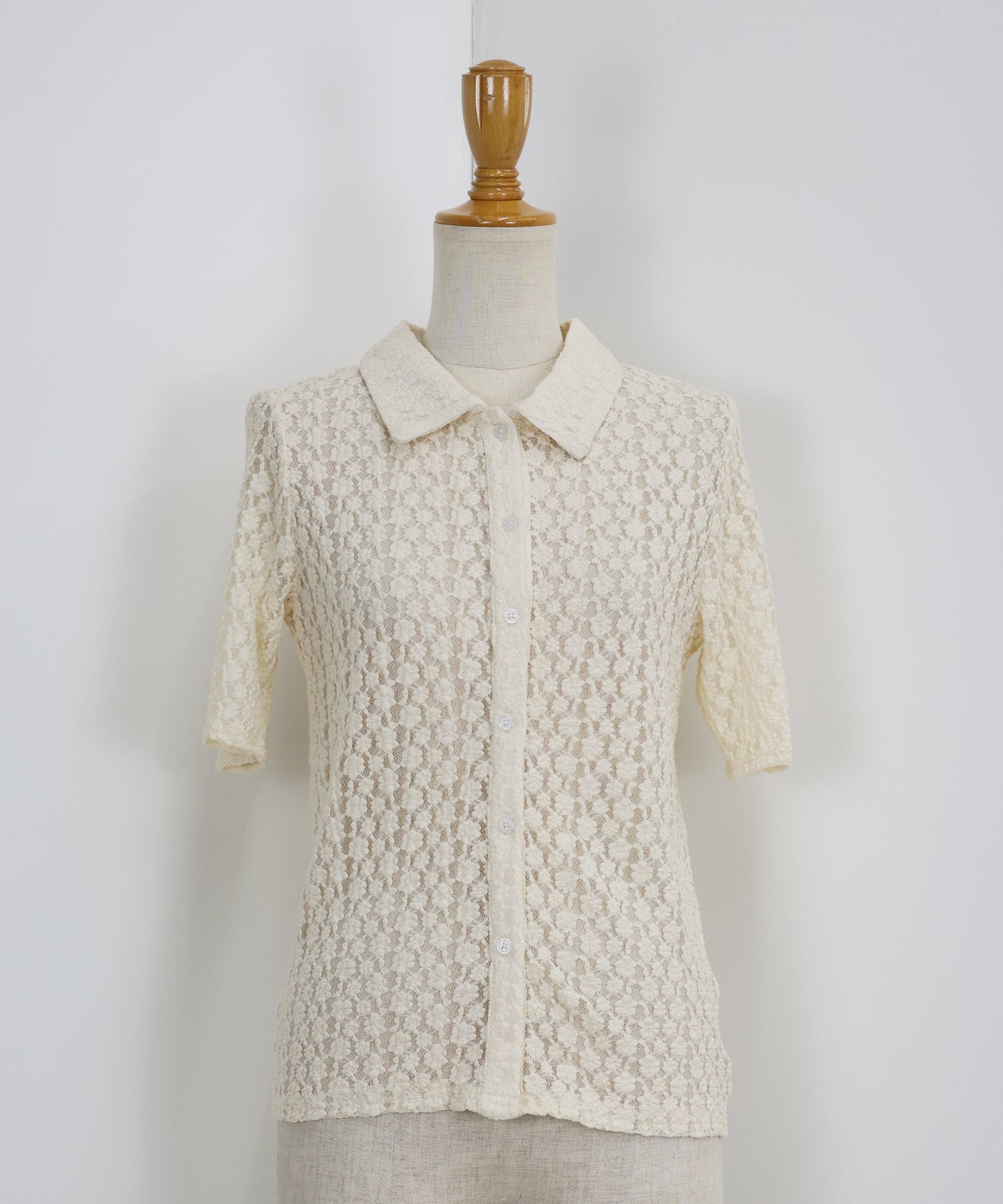 【TIME SALE】カットレースポロシャツ【ネコポス】