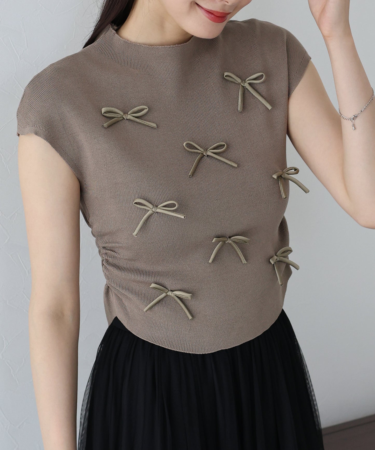 【SALE】リボンフレンチニット【ネコポス】