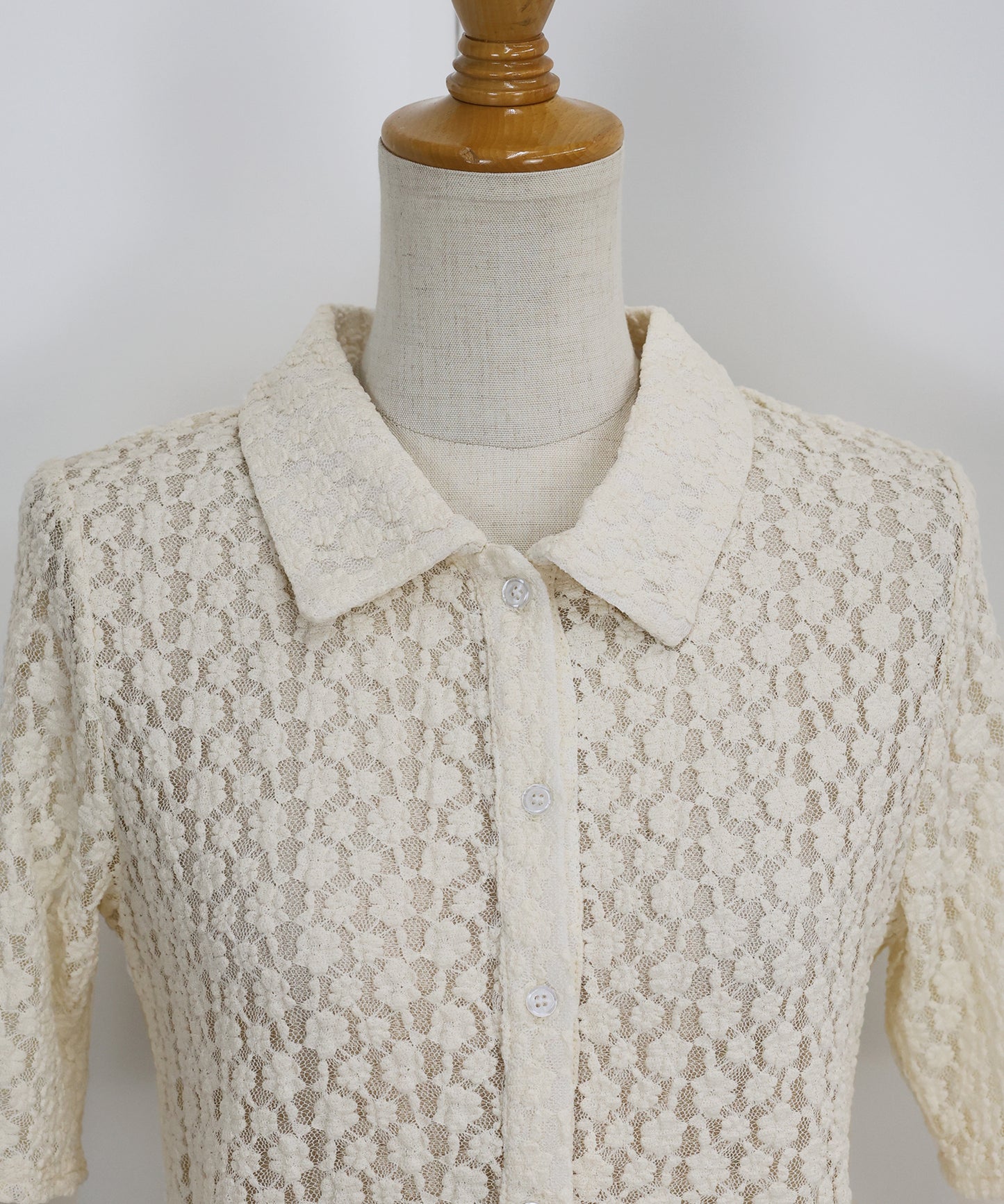 【TIME SALE】カットレースポロシャツ【ネコポス】