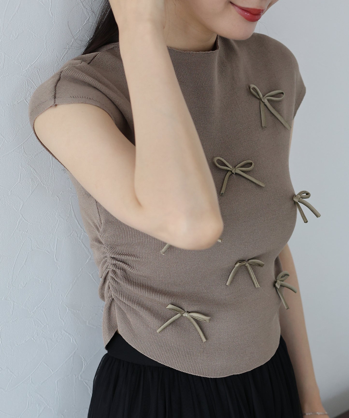 【SALE】リボンフレンチニット【ネコポス】