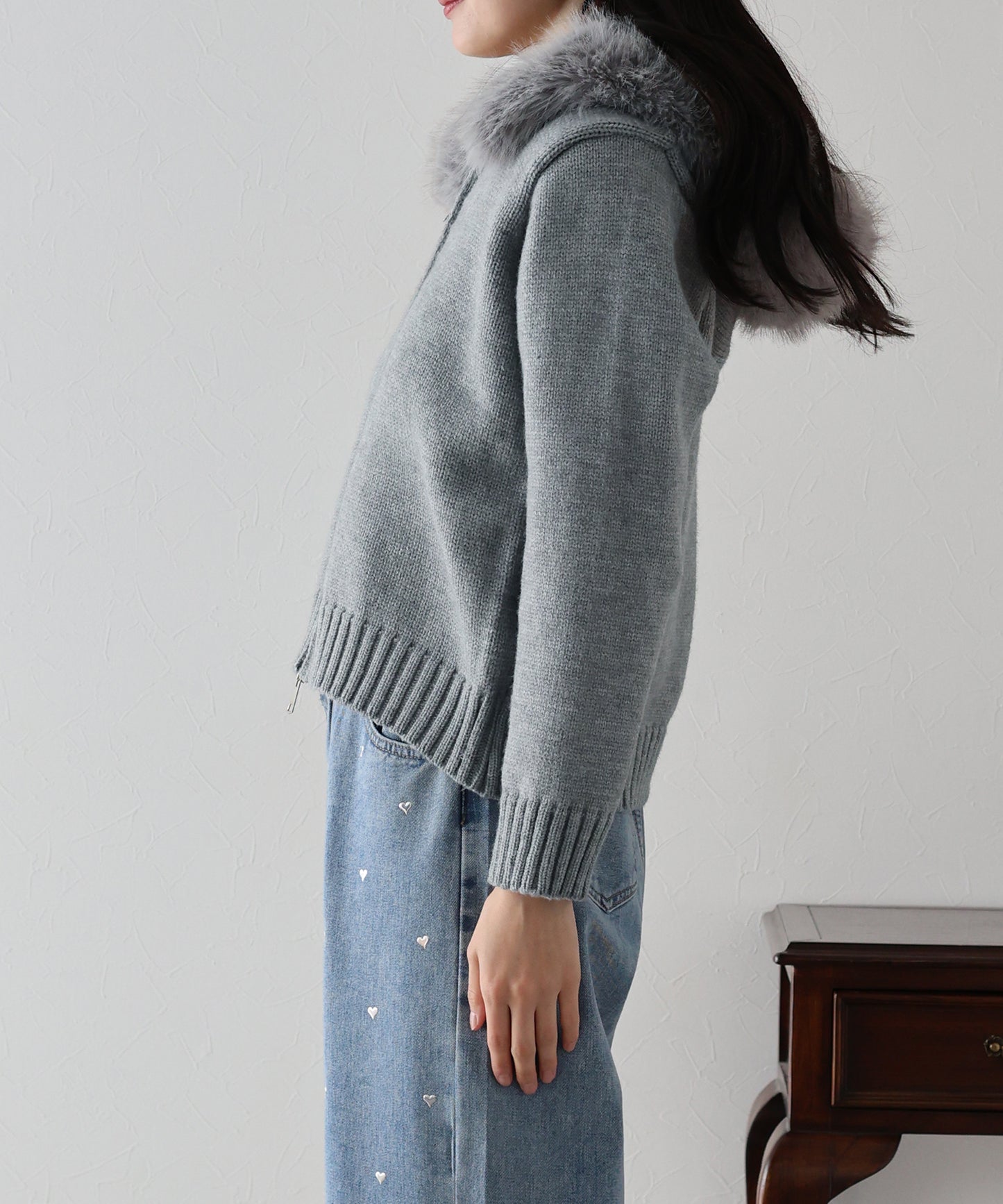 【TIME SALE】ファーニットパーカー