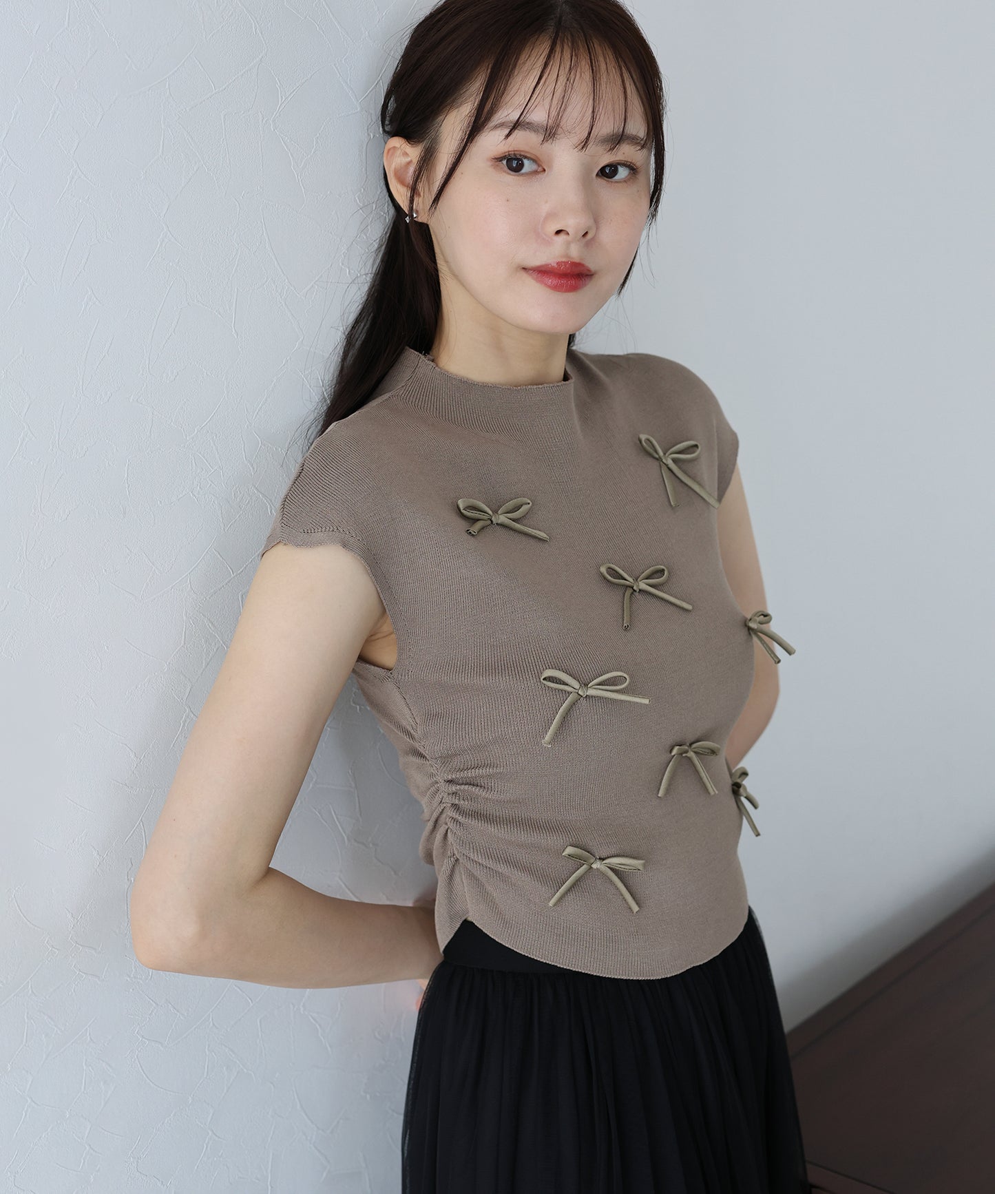 【SALE】リボンフレンチニット【ネコポス】