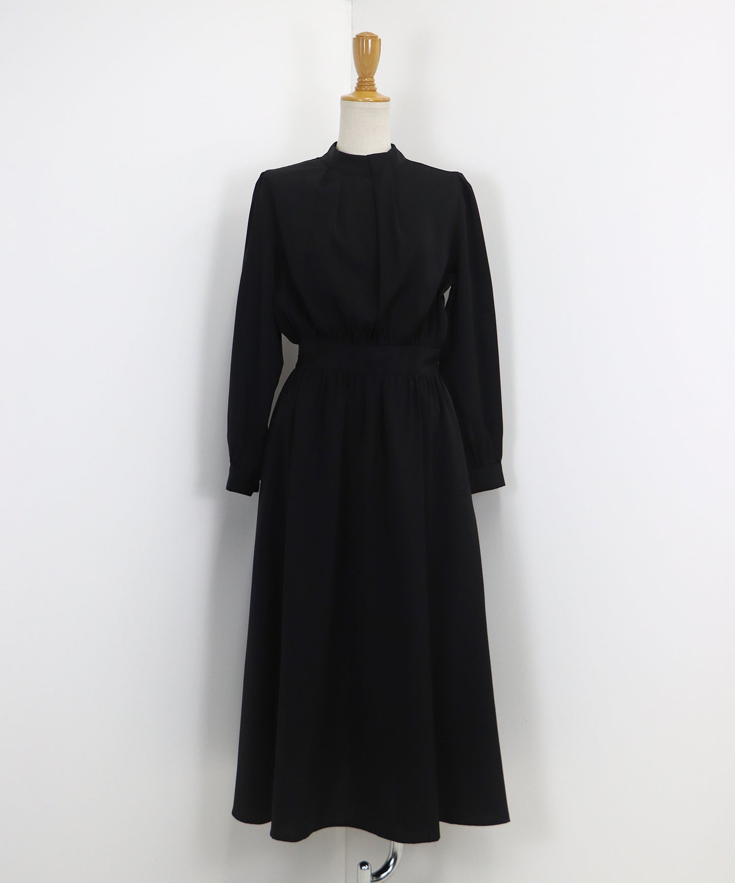 【SALE】ミックスツイードノーカラージャケットxスタンドカラータックワンピース