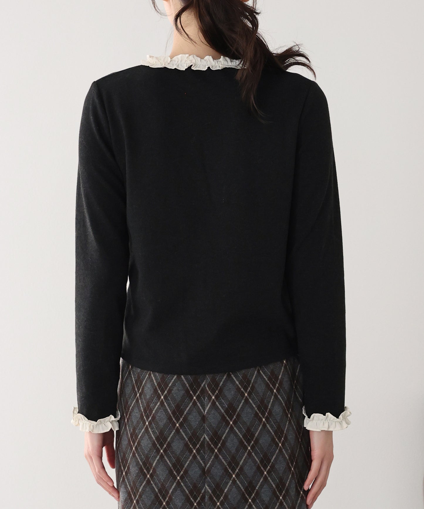 【早割5%OFF】フリルドッキングニット