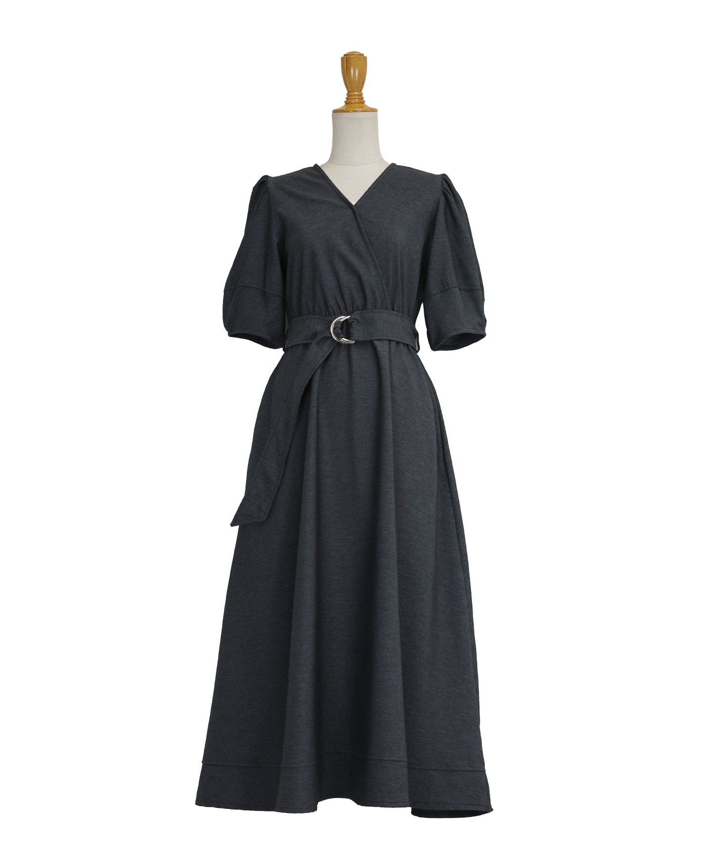 【SALE】デニムライクカシュクールワンピース