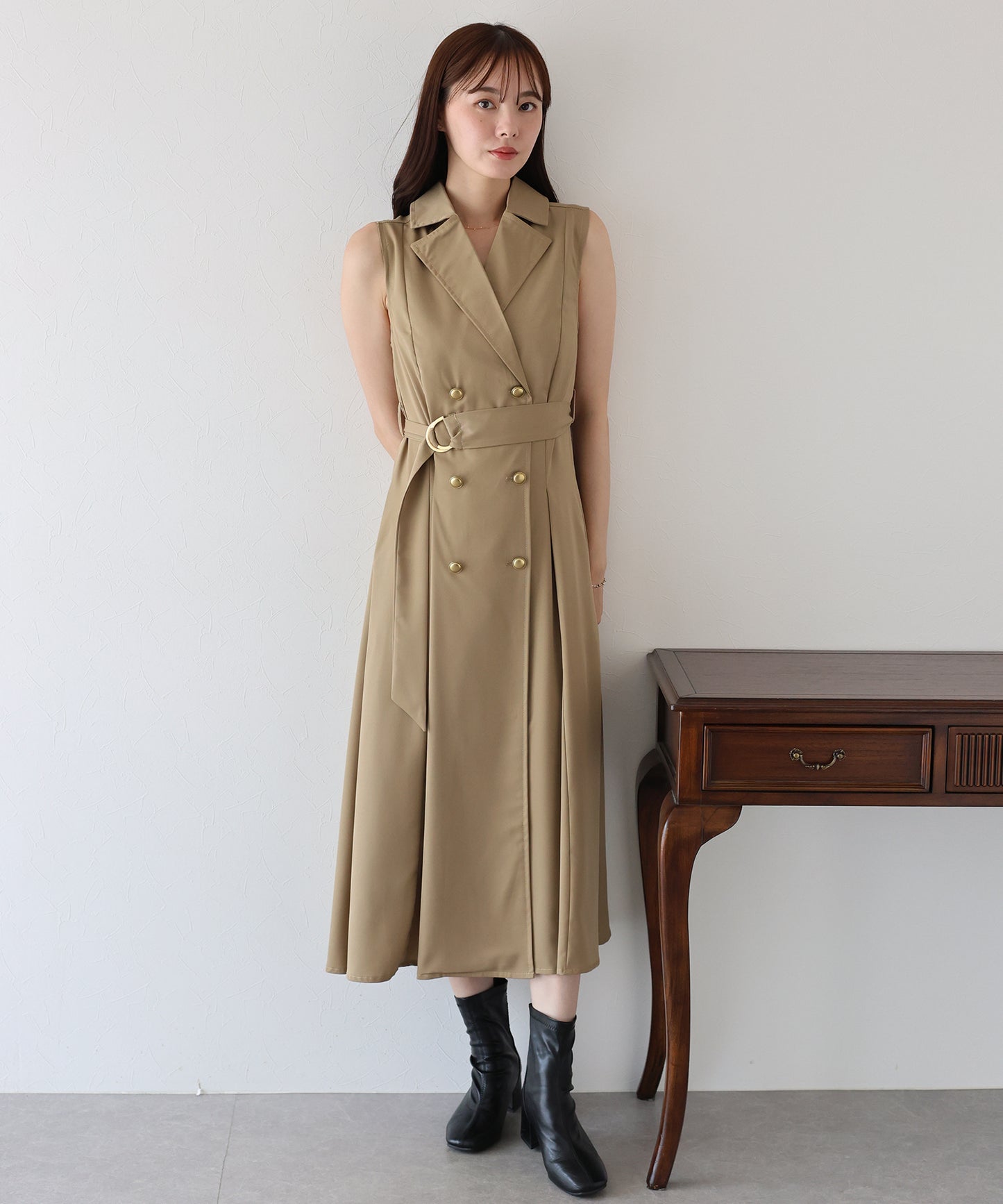 【早割5%OFF】トレンチジレワンピース