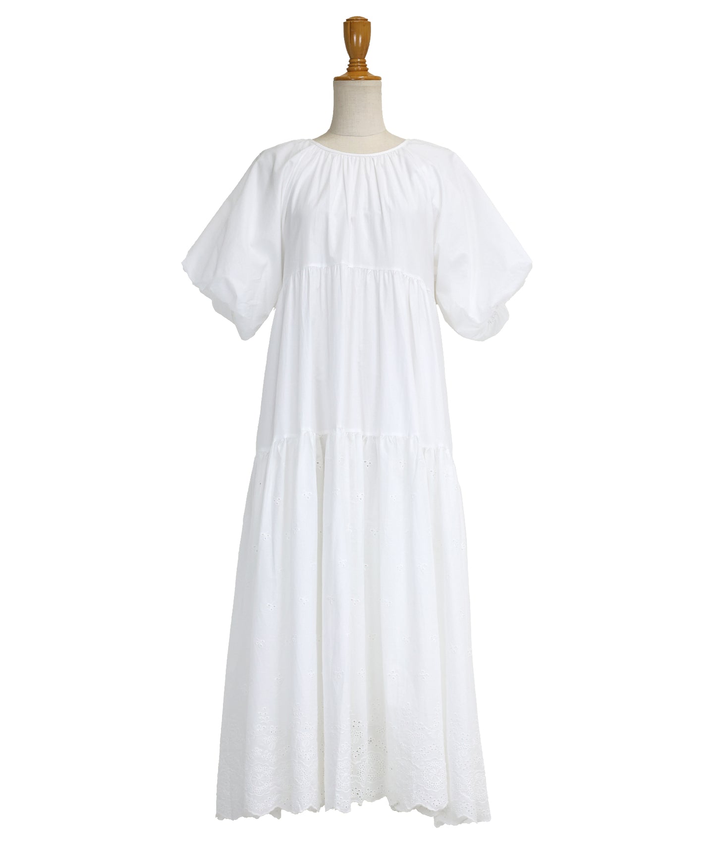 【TIME SALE】バルーン袖コットンレースワンピース