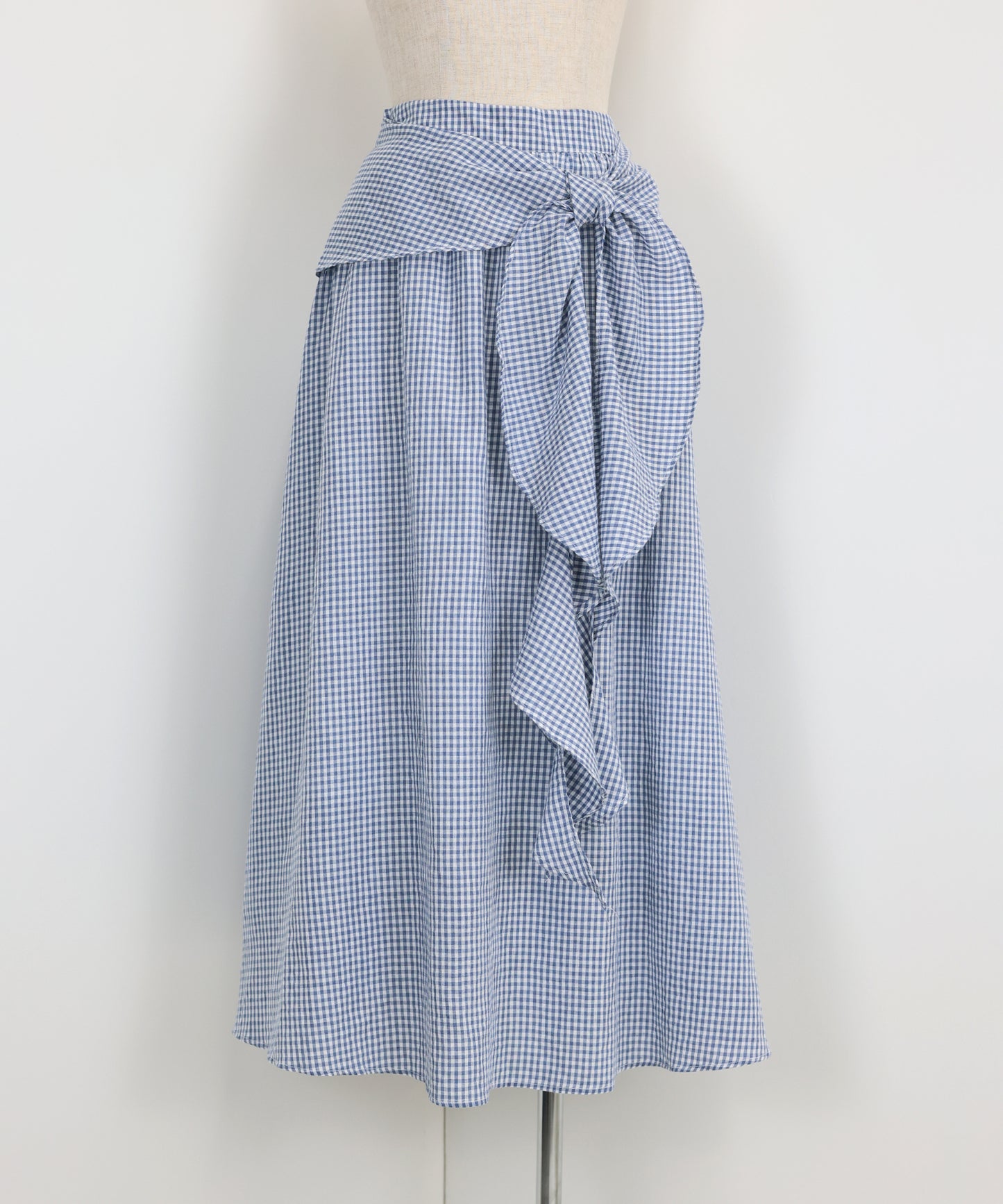 【SALE】フロントフリルチェックスカート