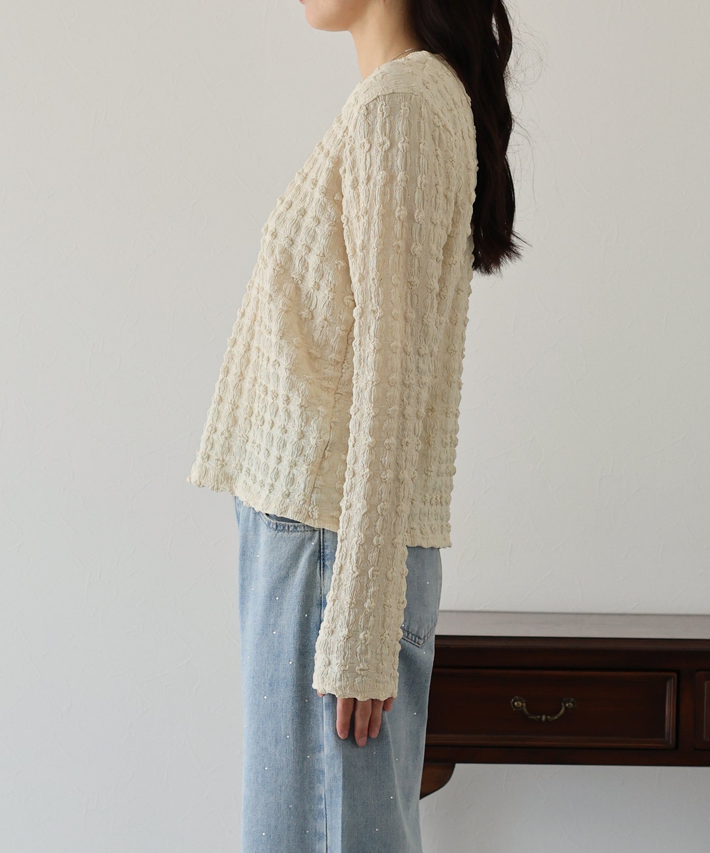 【TIME SALE】ポコポコジャガードカットソー