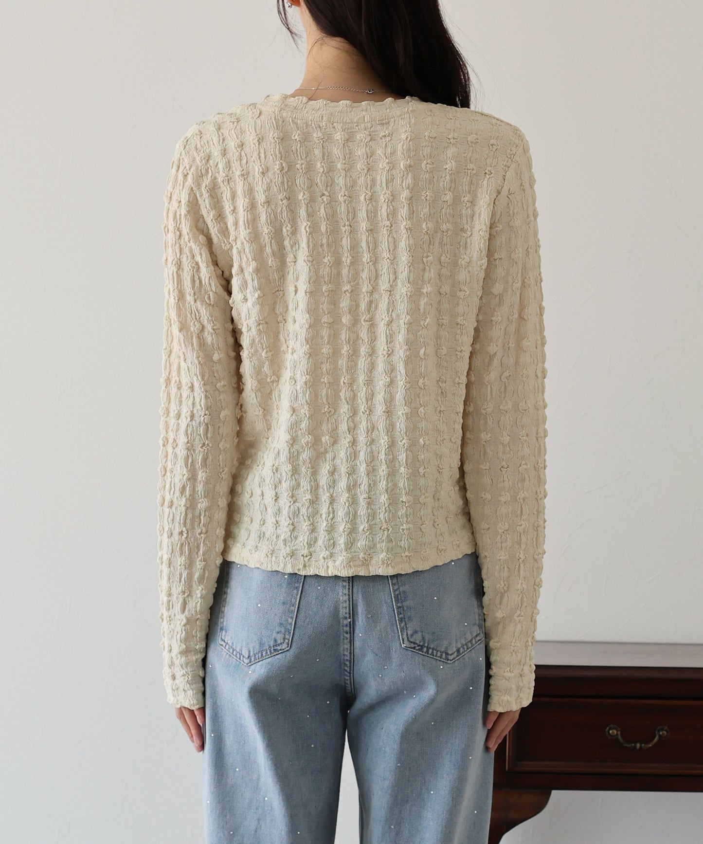 【TIME SALE】ポコポコジャガードカットソー