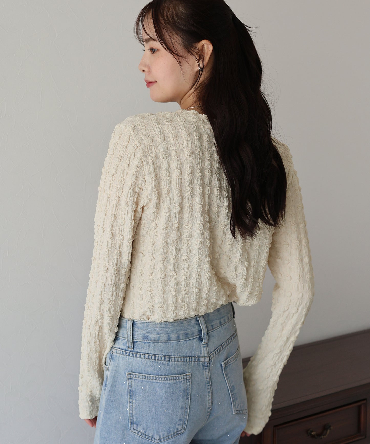 【TIME SALE】ポコポコジャガードカットソー