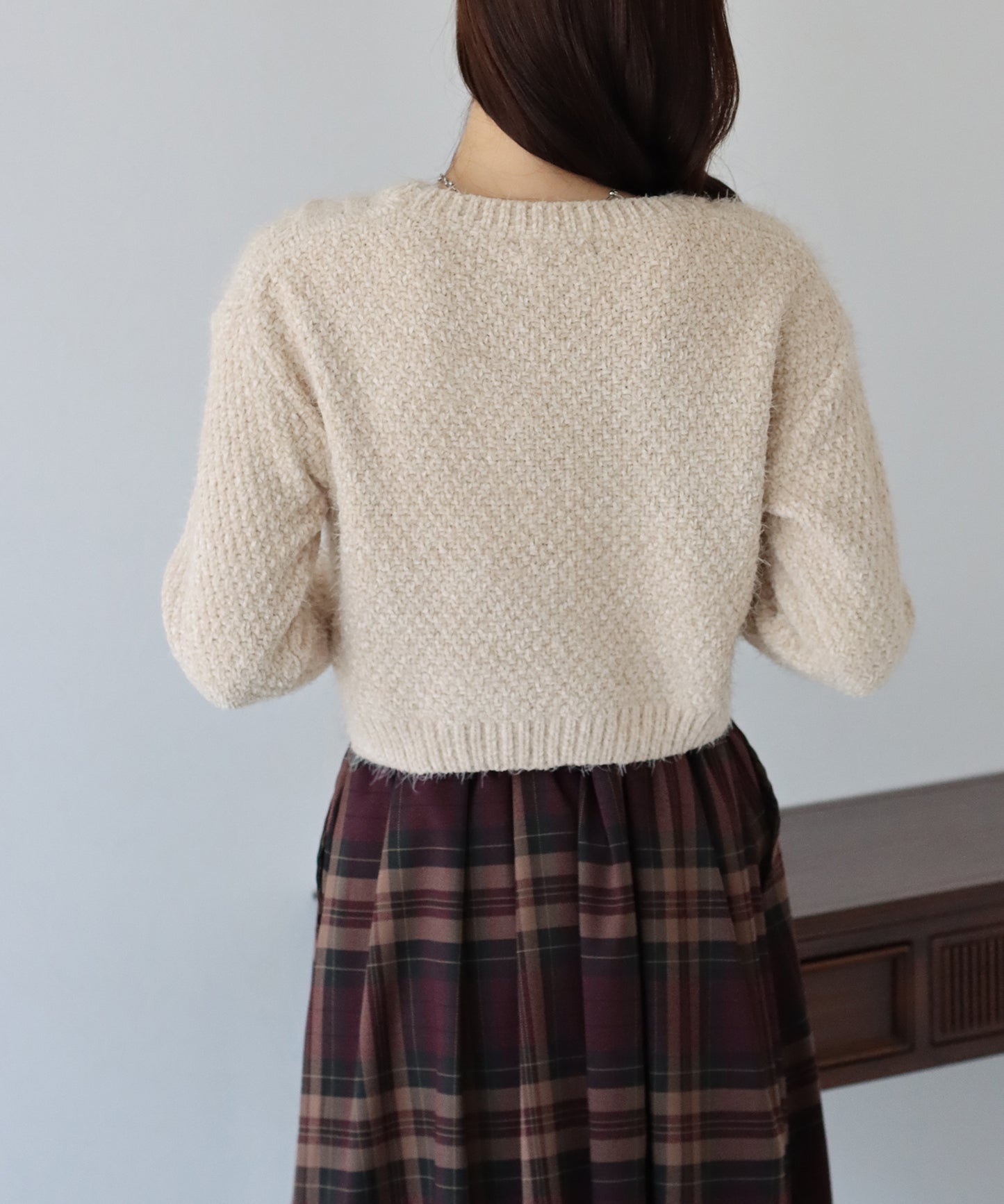 【SALE】ケーブル編みモールシャギーニット