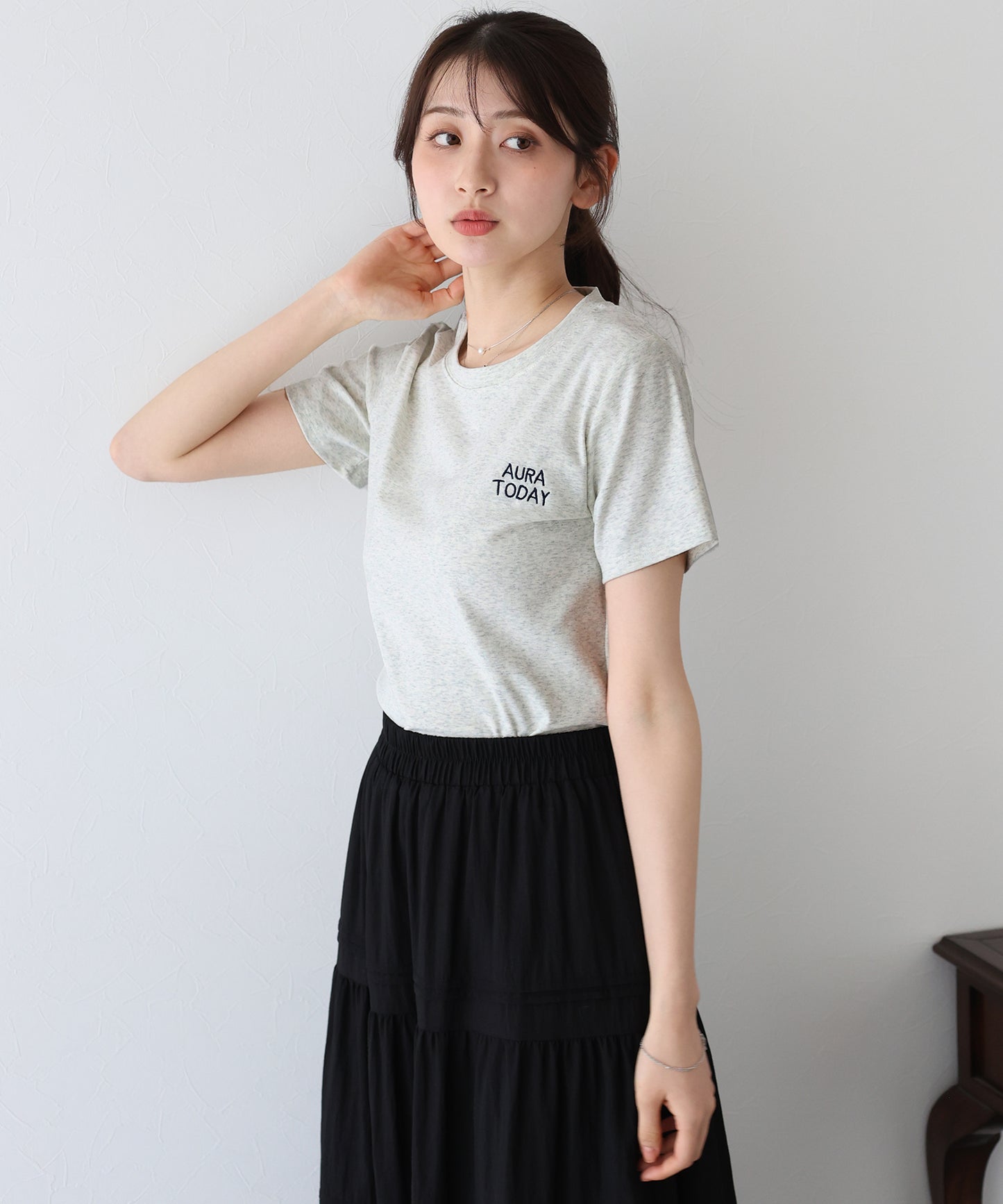 【TIME SALE】ワンポイントロゴ刺繍Tシャツ【ネコポス】