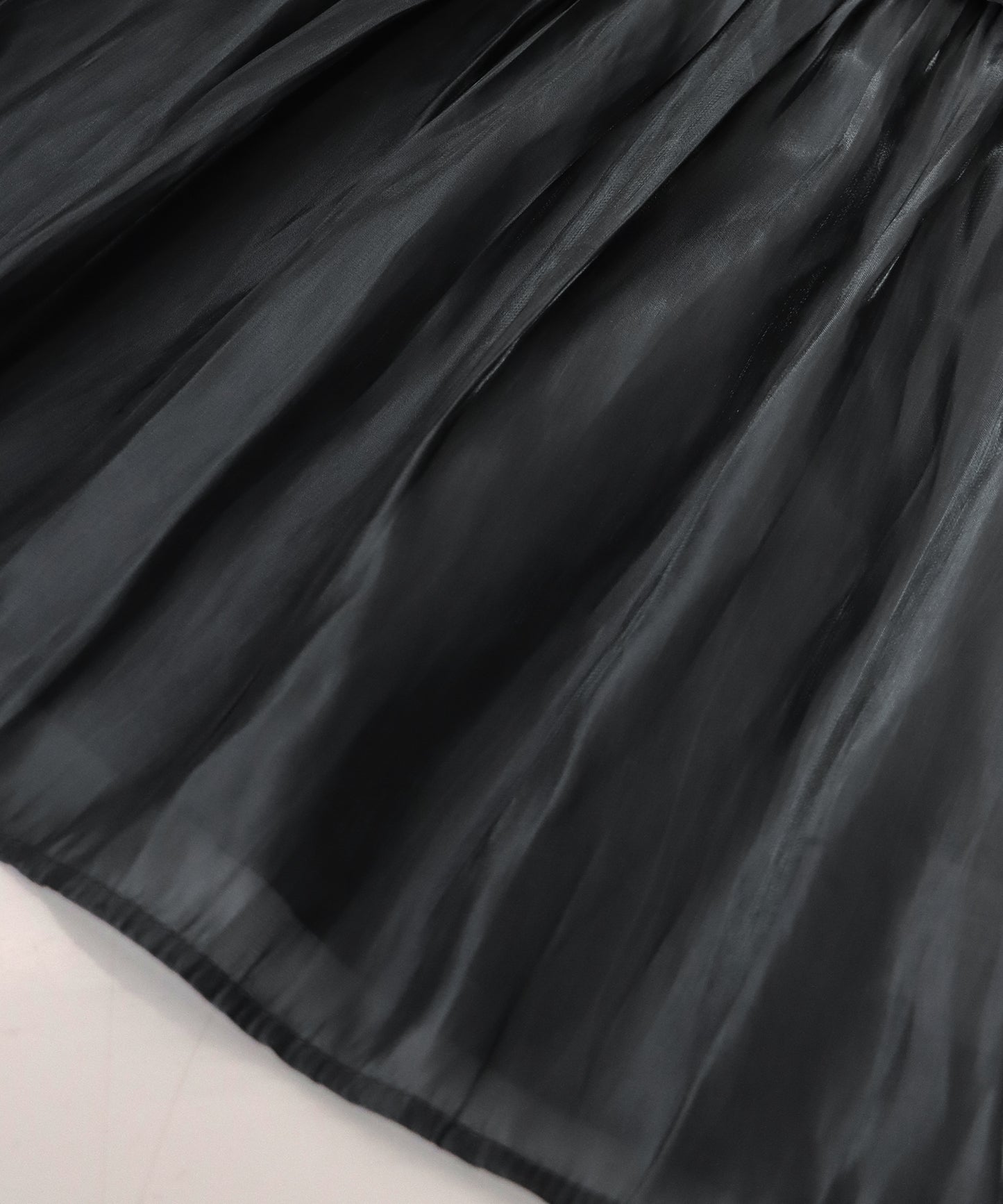 【SALE】異素材切替ティアードワンピース