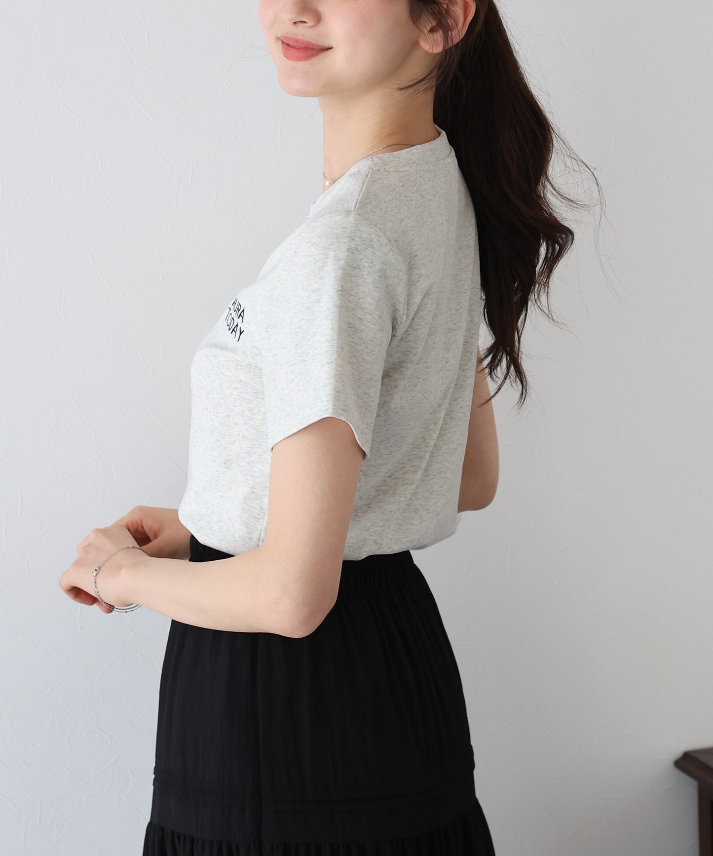 【TIME SALE】ワンポイントロゴ刺繍Tシャツ【ネコポス】