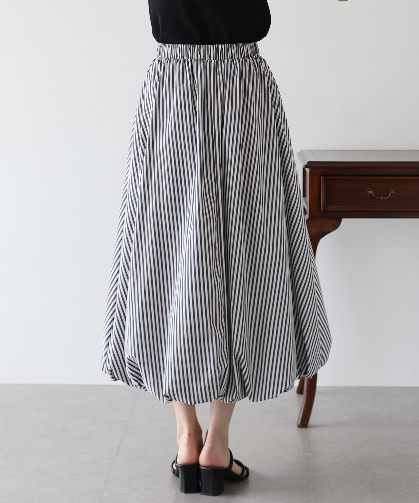 【SALE】ストライプ柄バルーンスカート