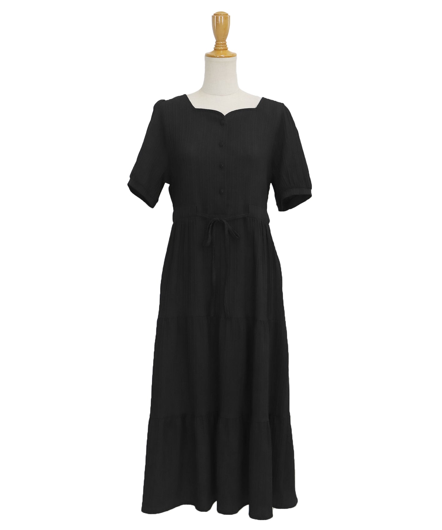 【TIME SALE】ハートネックティアード半袖ワンピース