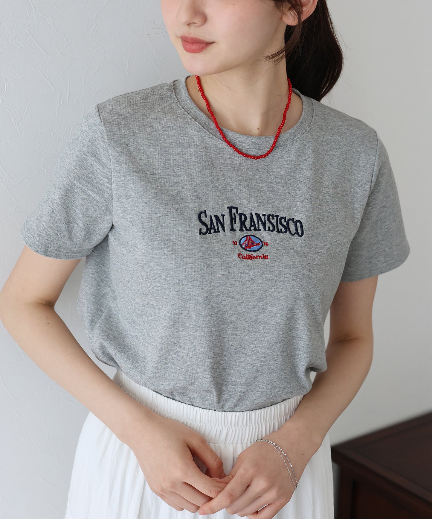 【TIME SALE】San Fransisco刺繍Tシャツ【ネコポス】