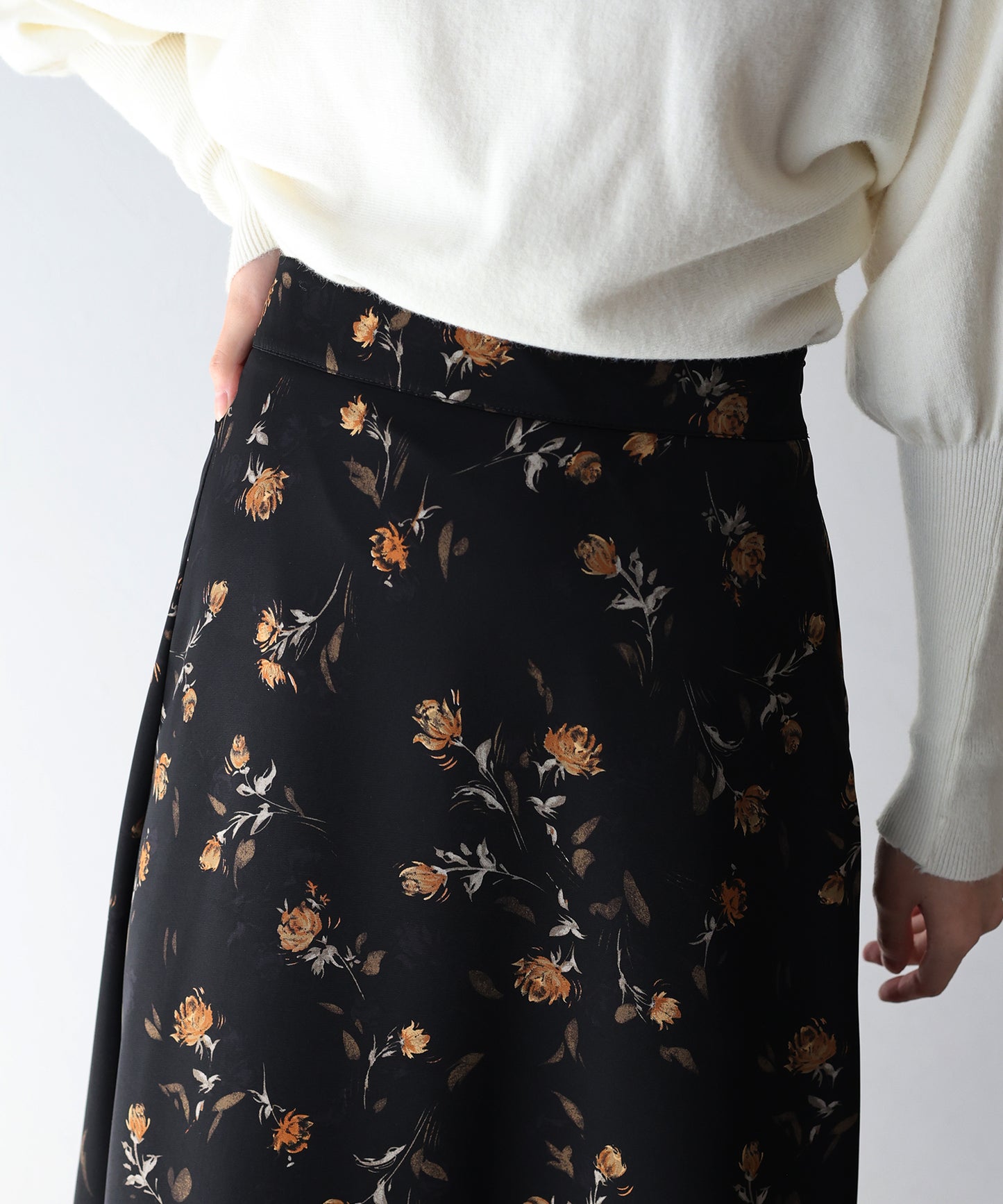 【早割5%OFF】フラワープリント マーメイドスカート