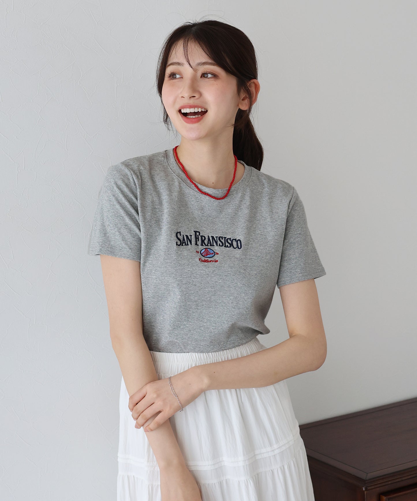 【TIME SALE】San Fransisco刺繍Tシャツ【ネコポス】