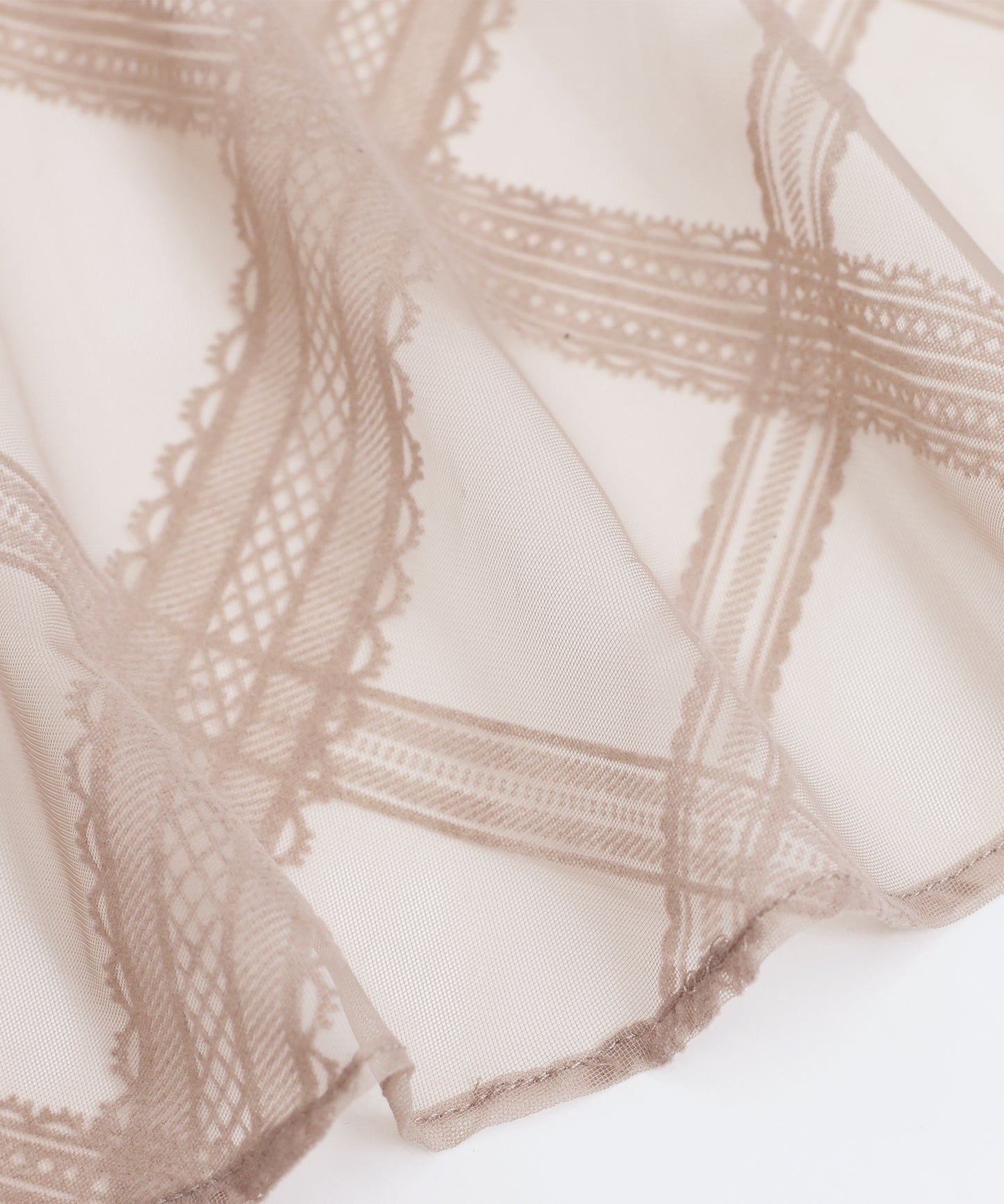 丈が選べるフロッキーチェックチュールスカート