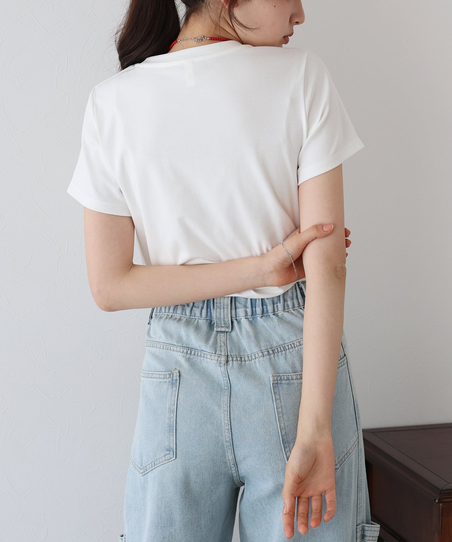 【TIME SALE】ワンポイントロゴ刺繍Tシャツ【ネコポス】