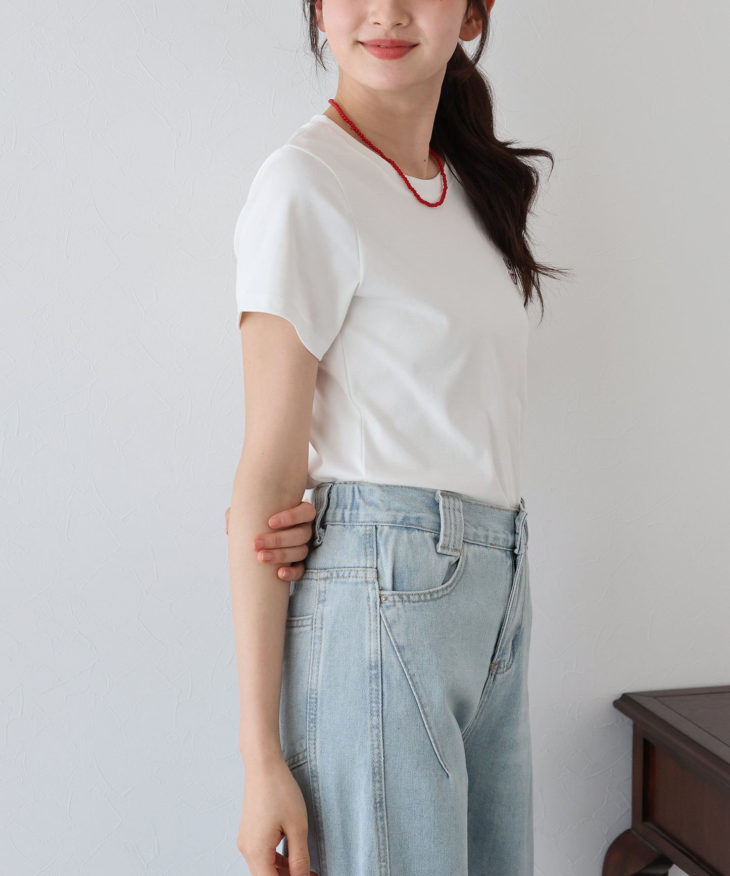 【TIME SALE】ワンポイントロゴ刺繍Tシャツ【ネコポス】