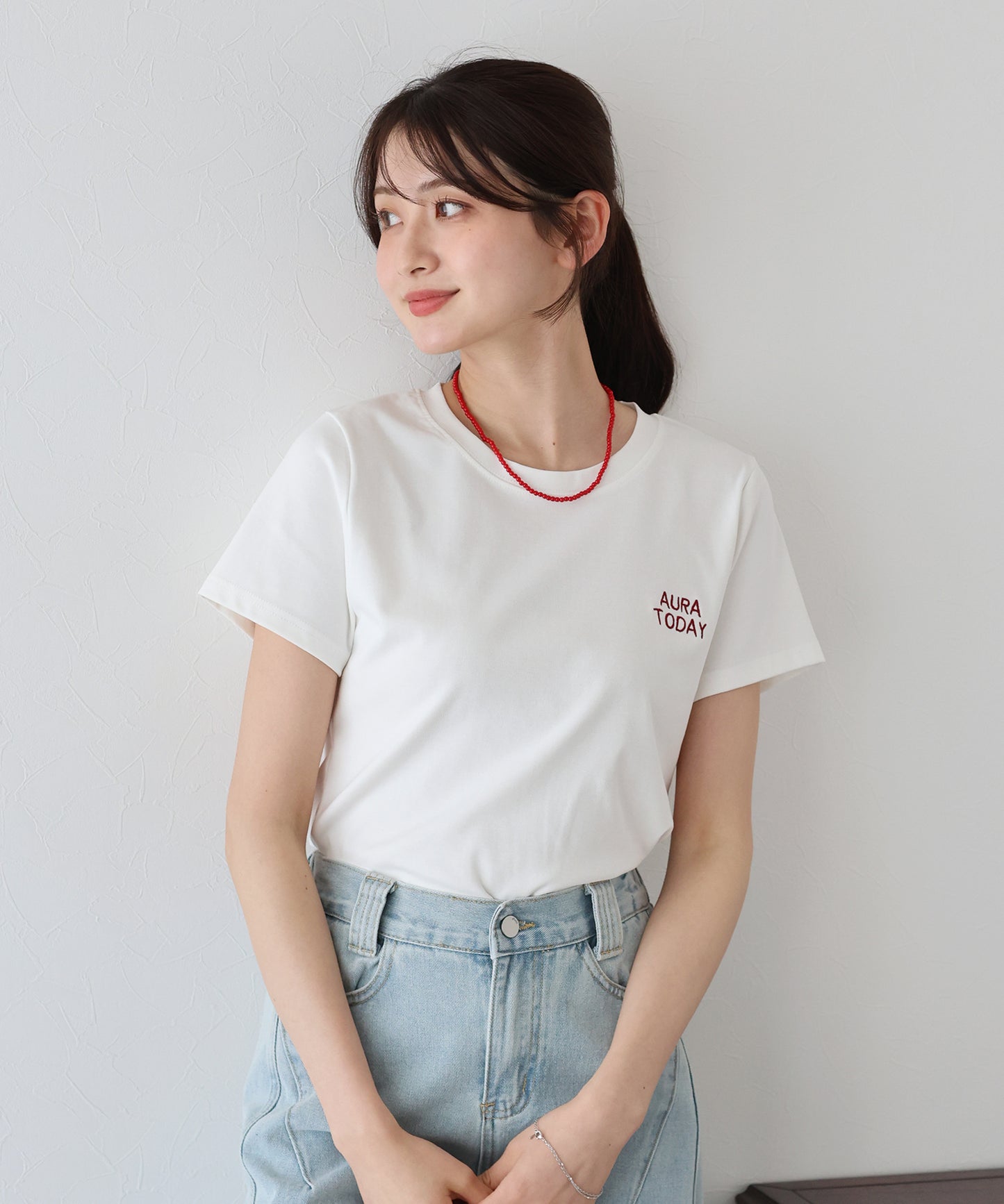 【TIME SALE】ワンポイントロゴ刺繍Tシャツ【ネコポス】