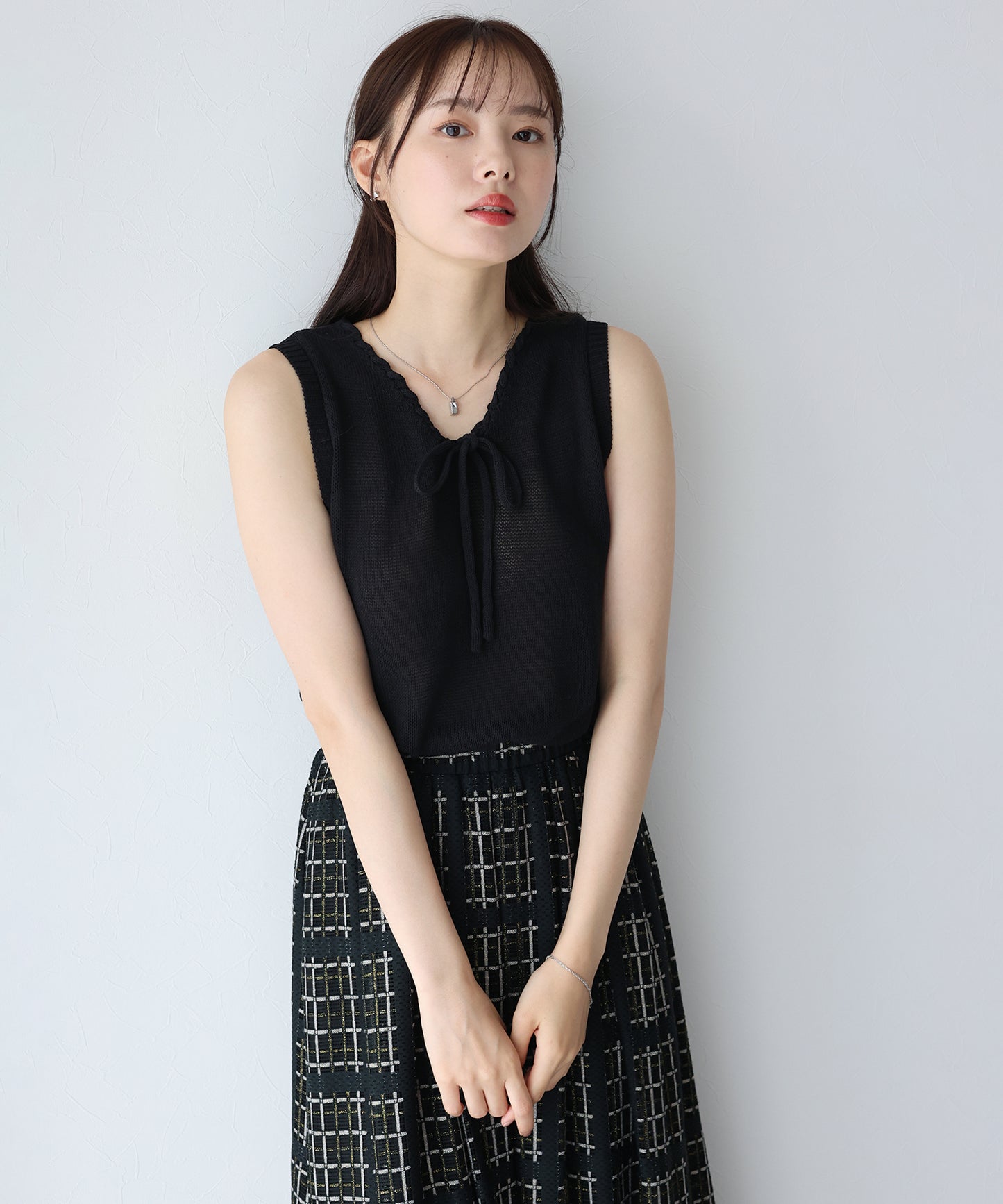 【SALE】リボンノースリサマーニット【ネコポス】