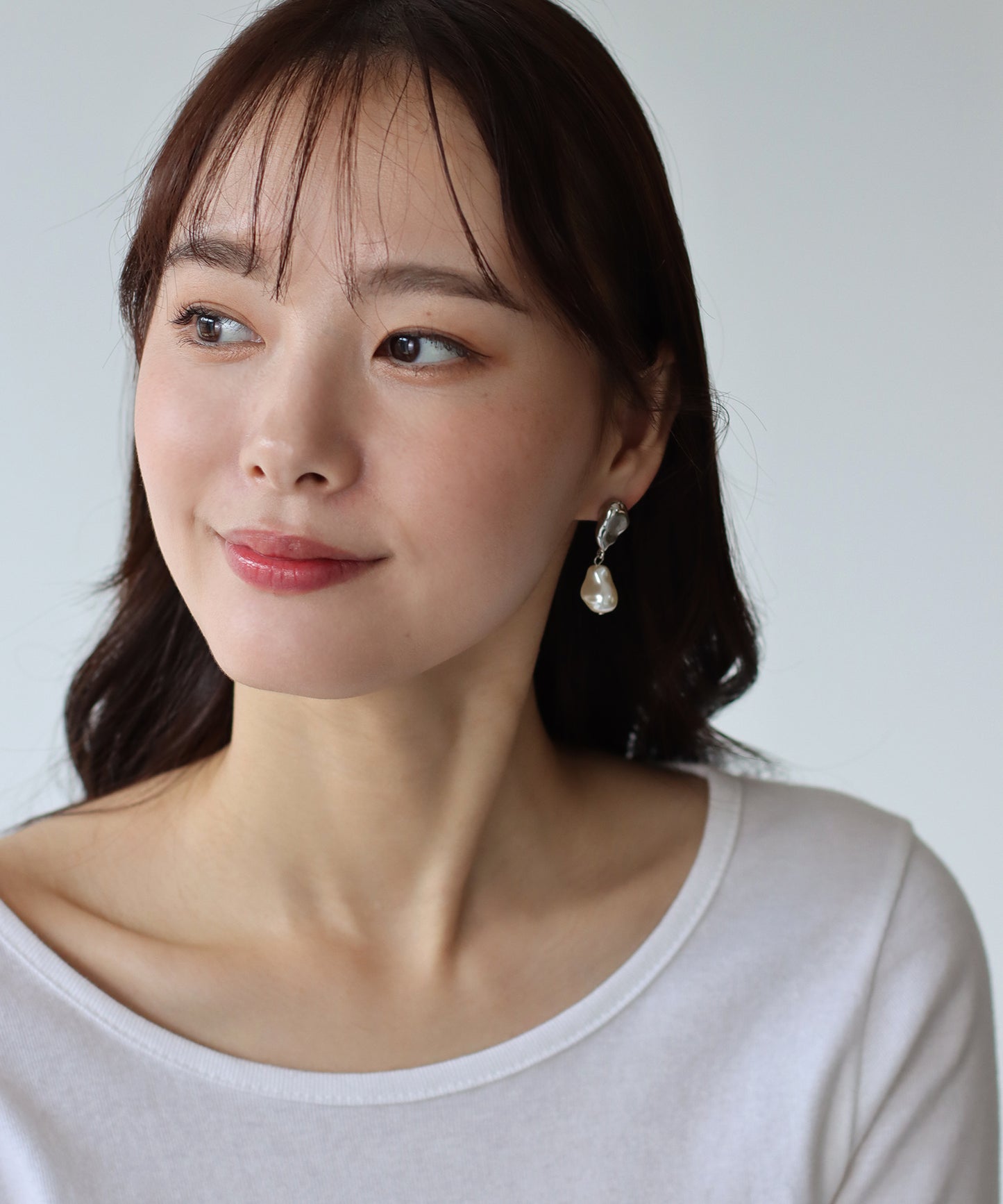 淡水パールドロップピアス【ネコポス】
