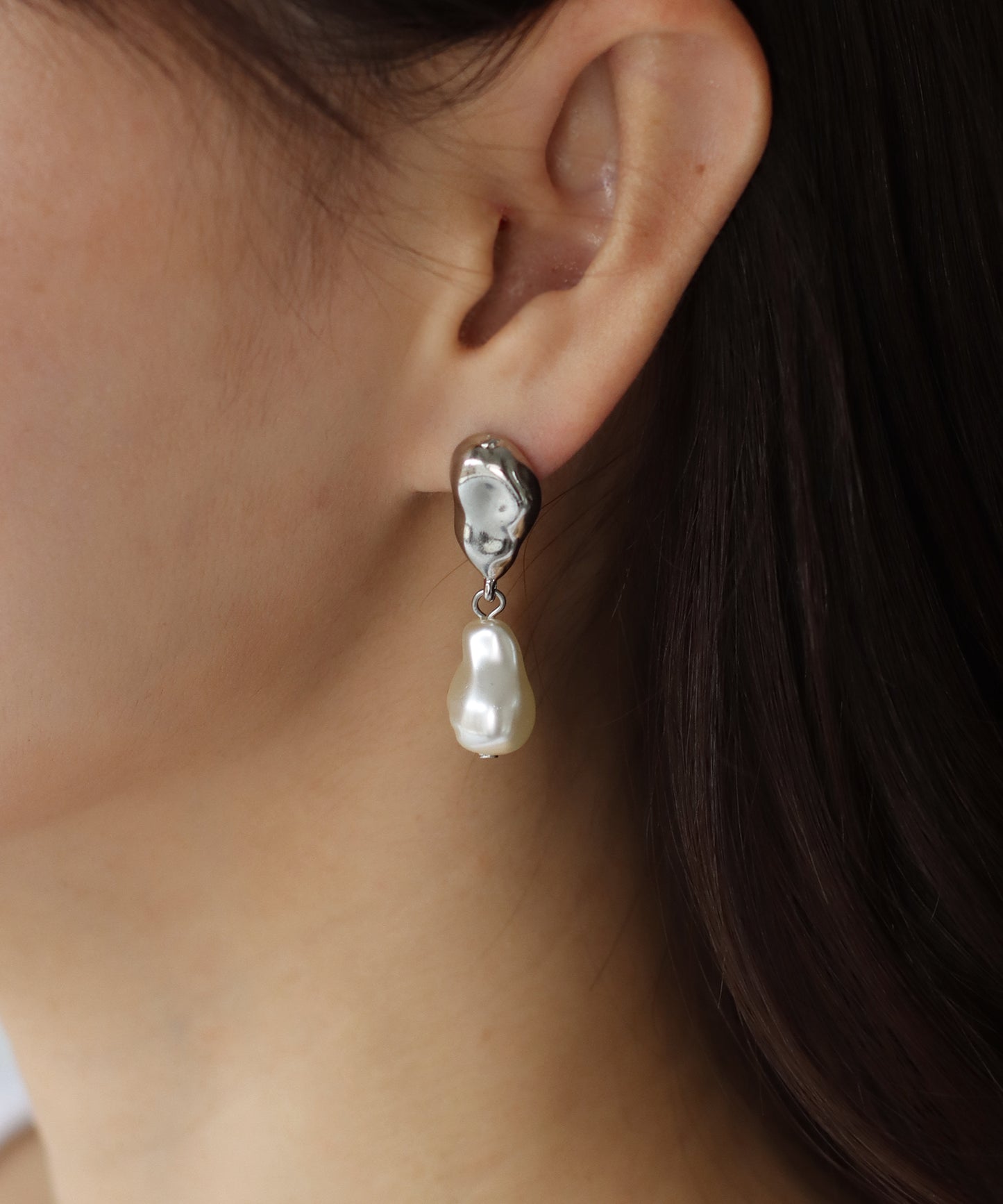 淡水パールドロップピアス【ネコポス】