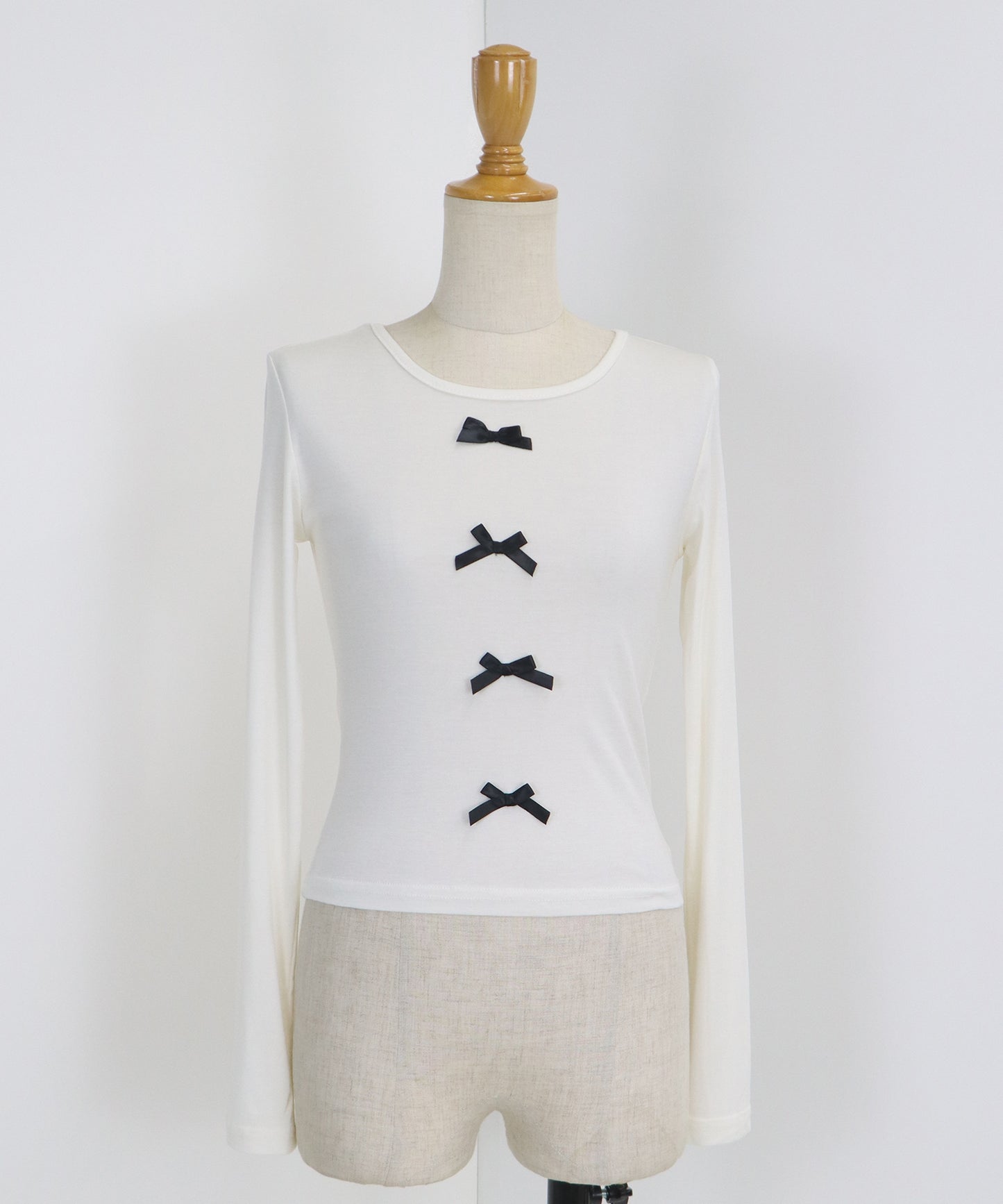 【SALE】リボン付きカットソー【ネコポス】