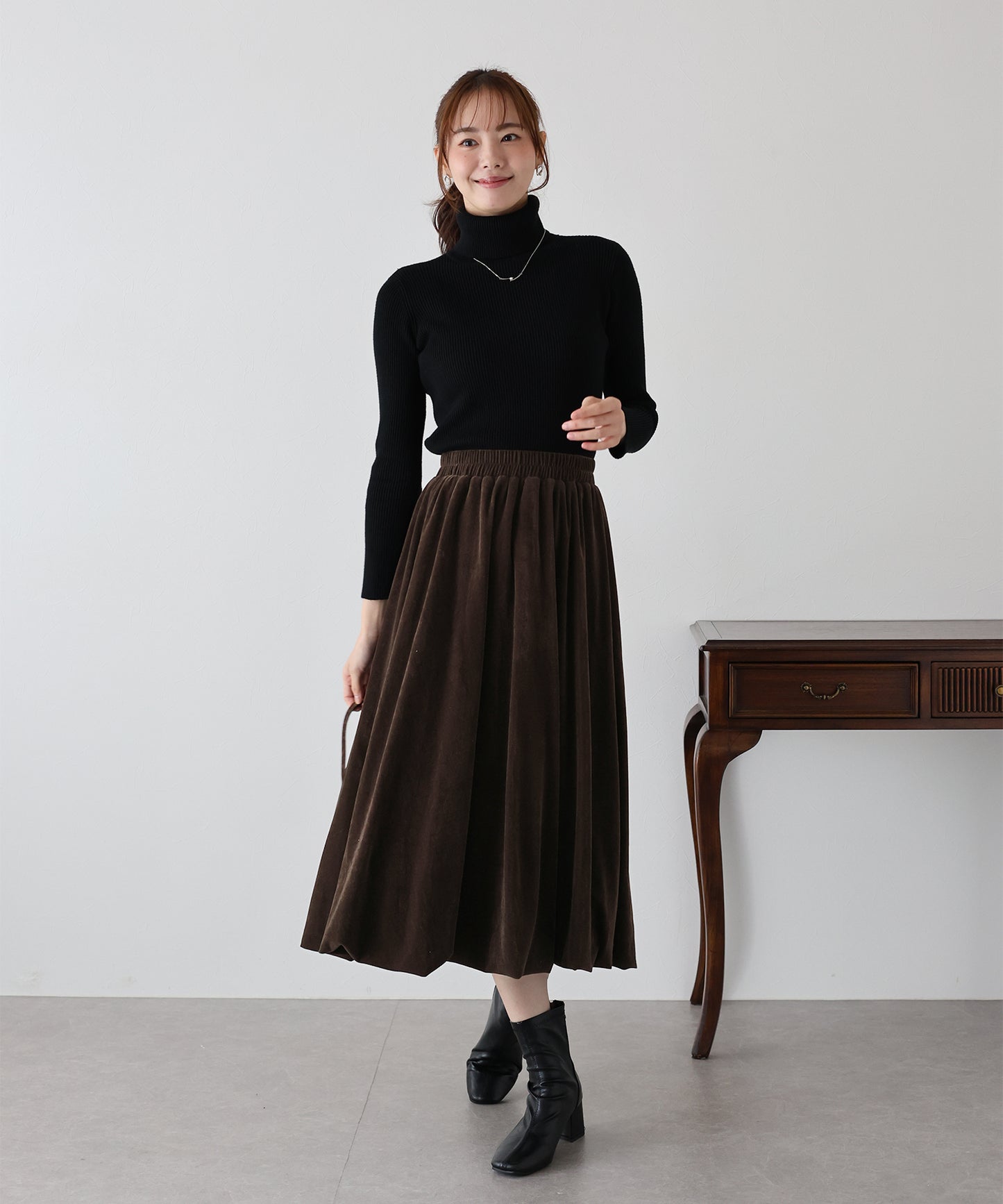 【早割5%OFF】ベロアバルーンスカート