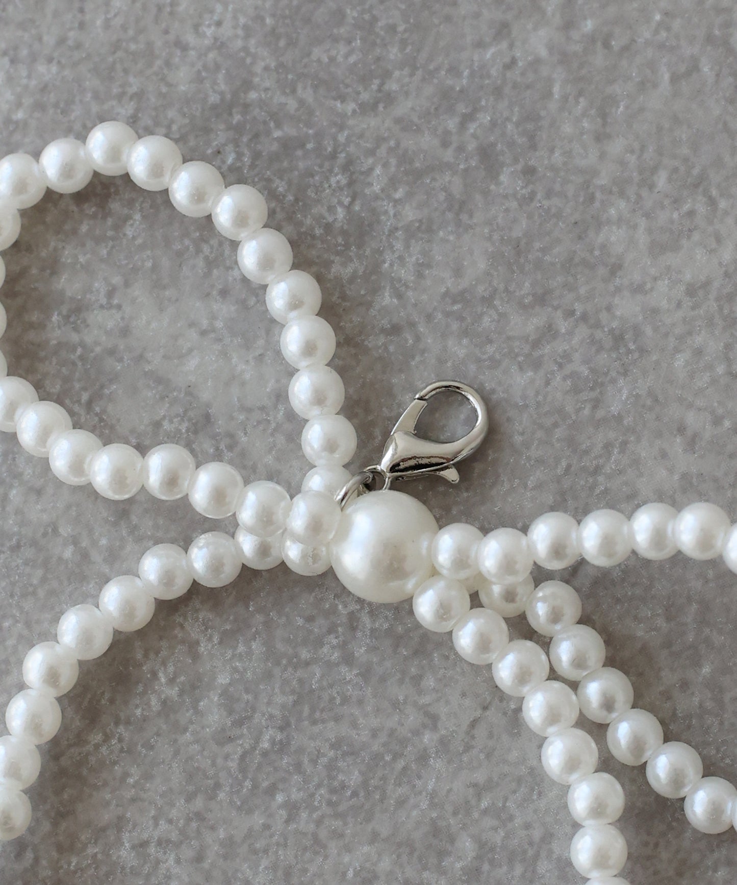 【SALE】パールリボンマルチチャーム【ネコポス】