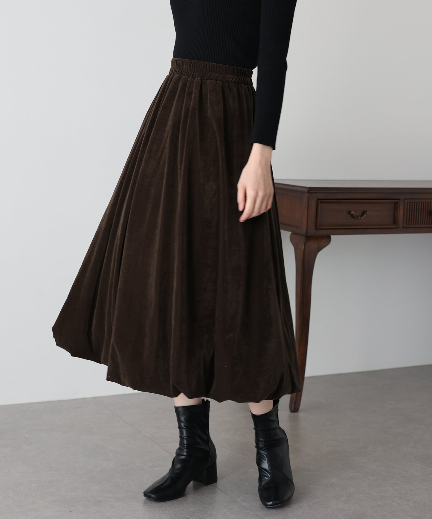 【早割5%OFF】ベロアバルーンスカート