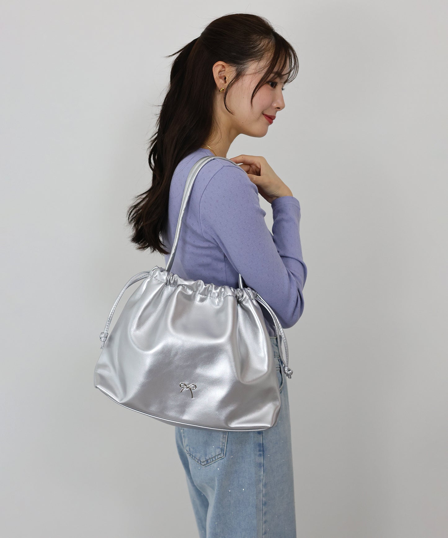 【SALE】リボン巾着バッグ