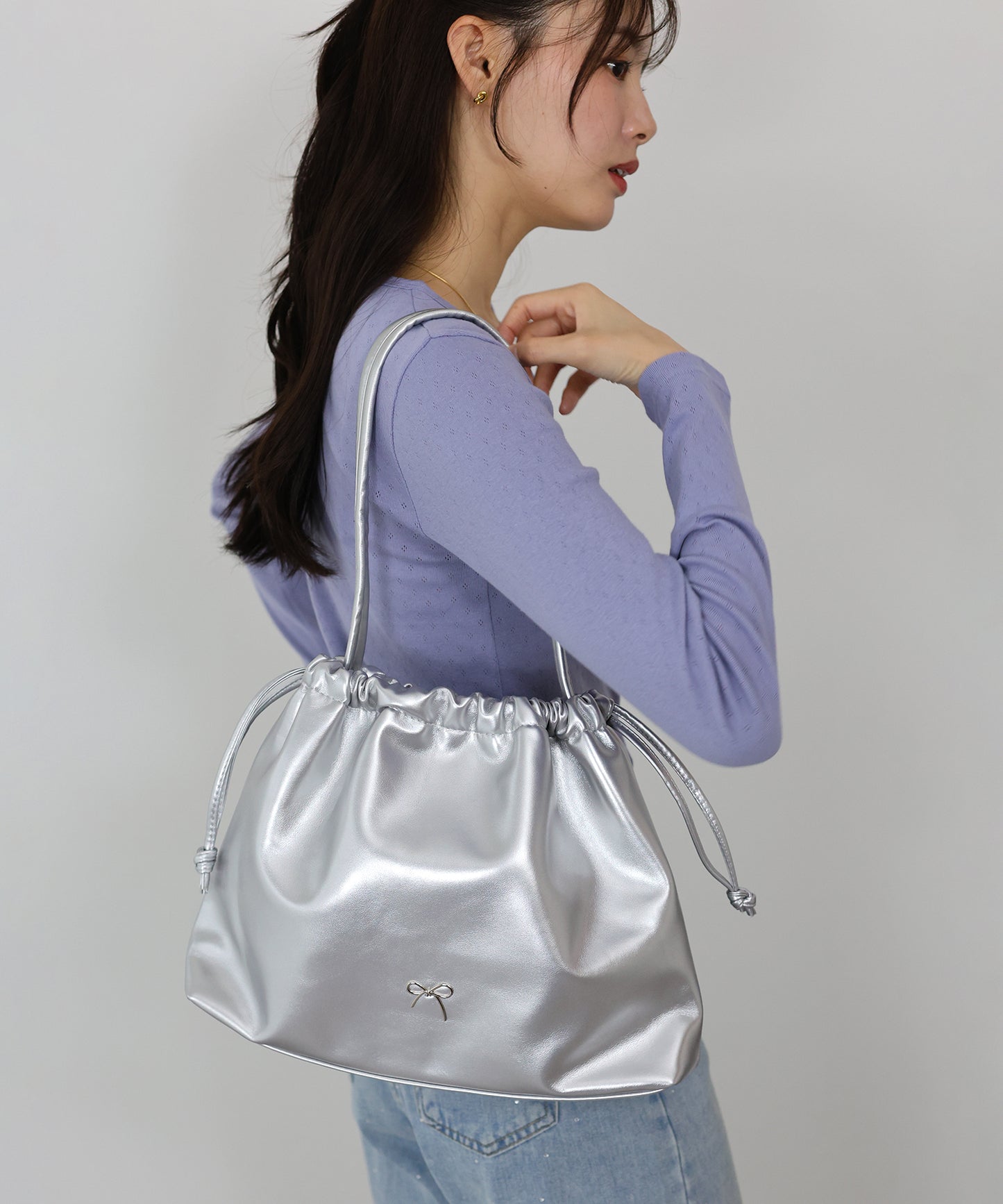 【SALE】リボン巾着バッグ