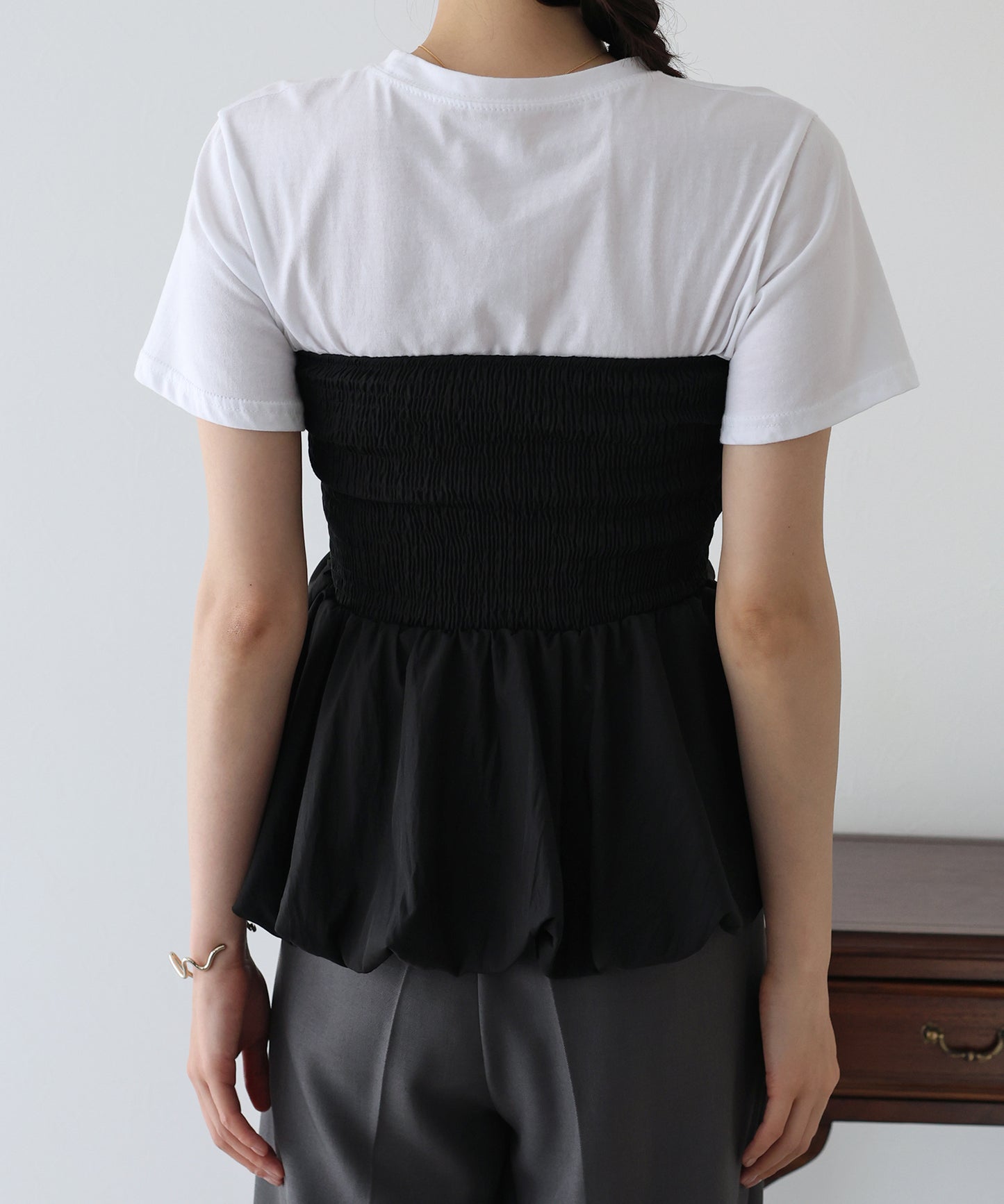 【TIME SALE】ベアバルーンペプラムビスチェ【ネコポス】