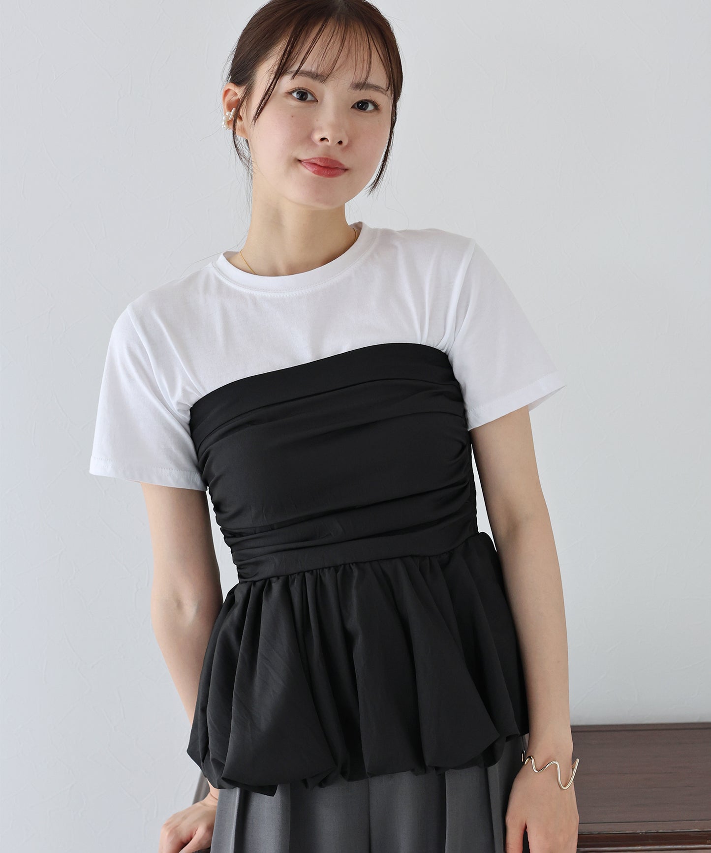 【TIME SALE】ベアバルーンペプラムビスチェ【ネコポス】