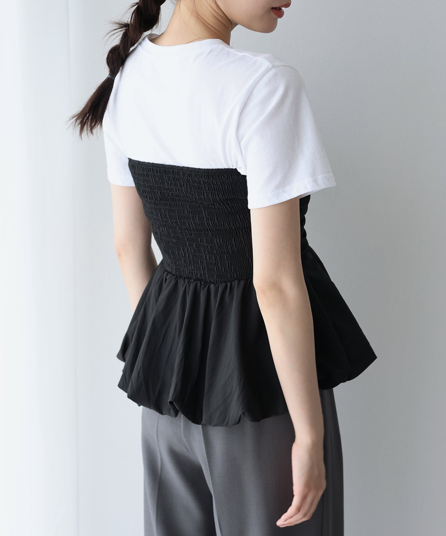 【TIME SALE】ベアバルーンペプラムビスチェ【ネコポス】